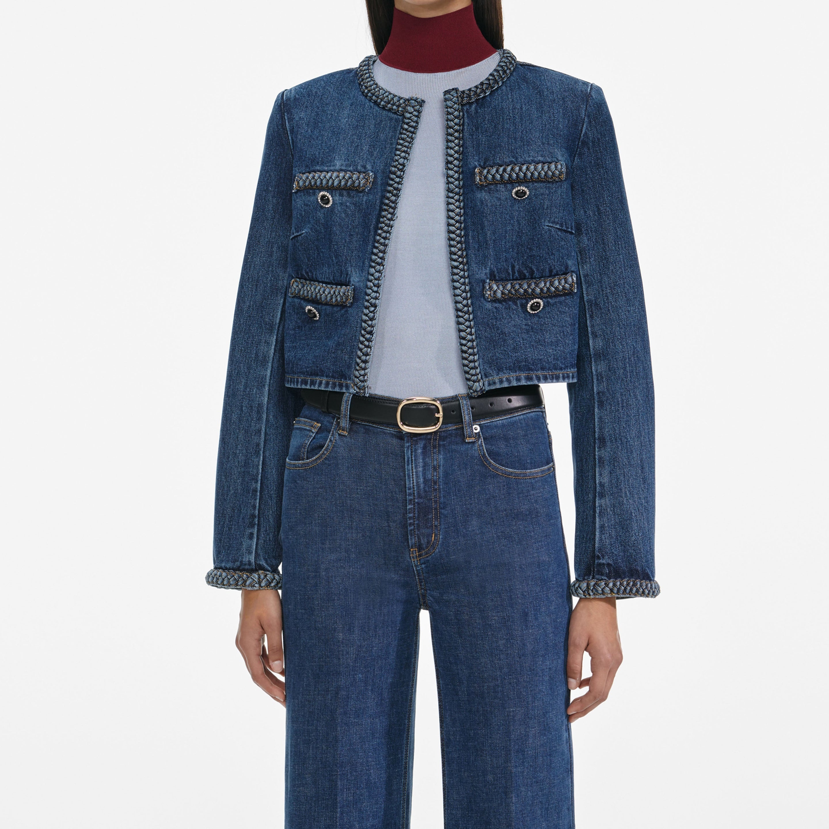 Denim Braided Jacket - 4
