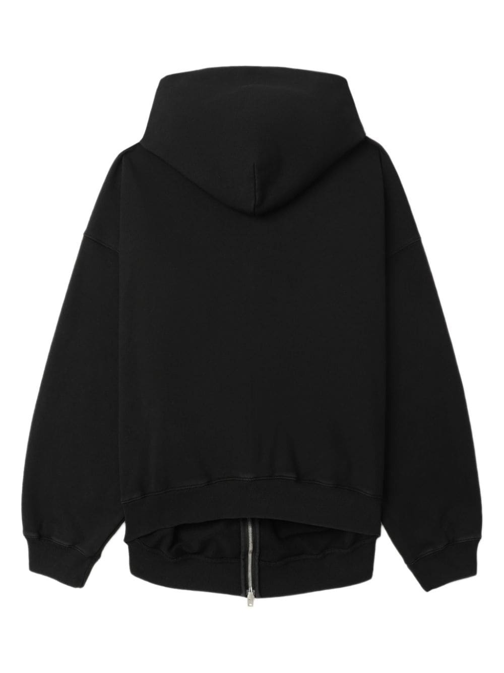 logo-print zipped hoodie - 6