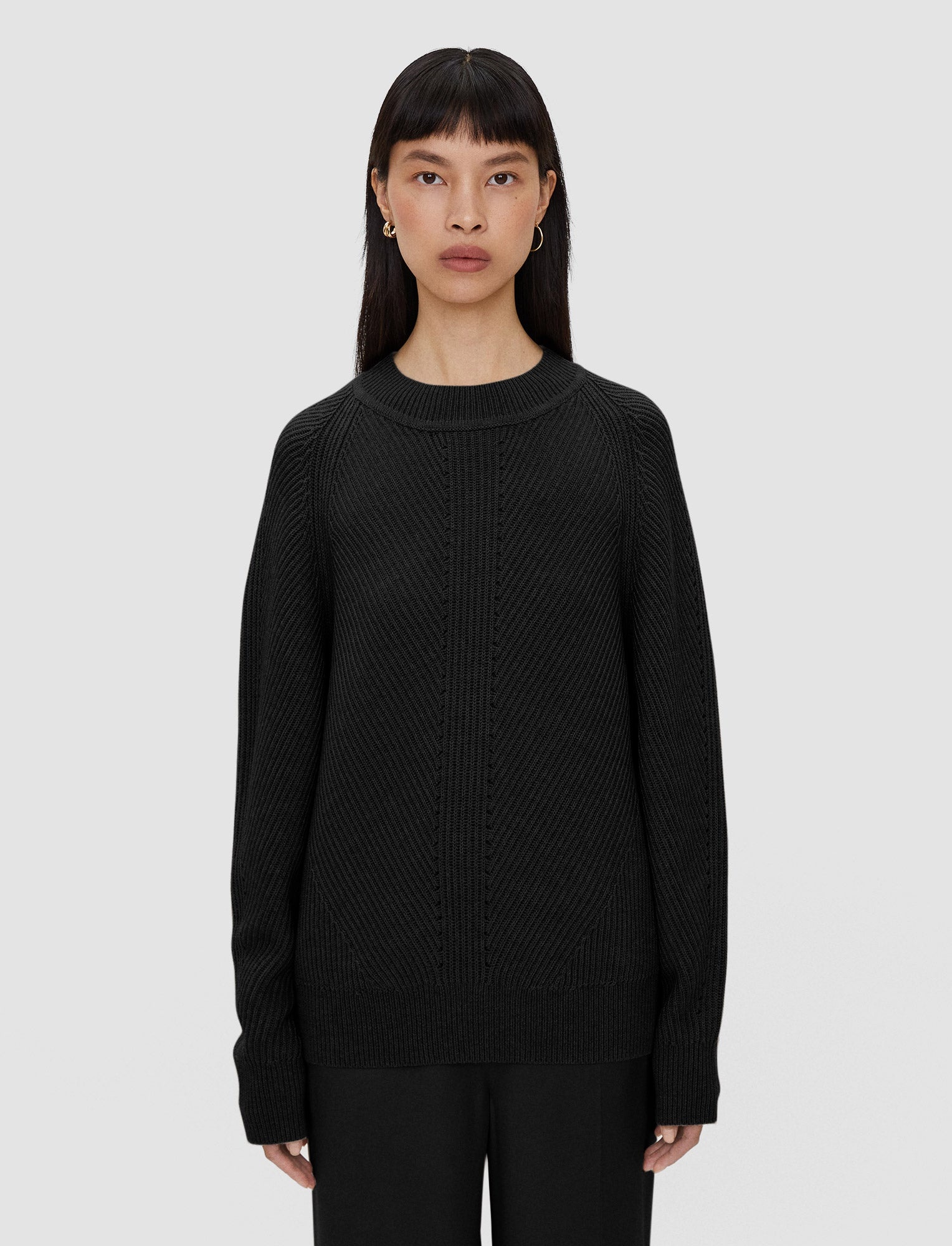 Luxe Cardigan Stitch Round Neck Jumper - 3