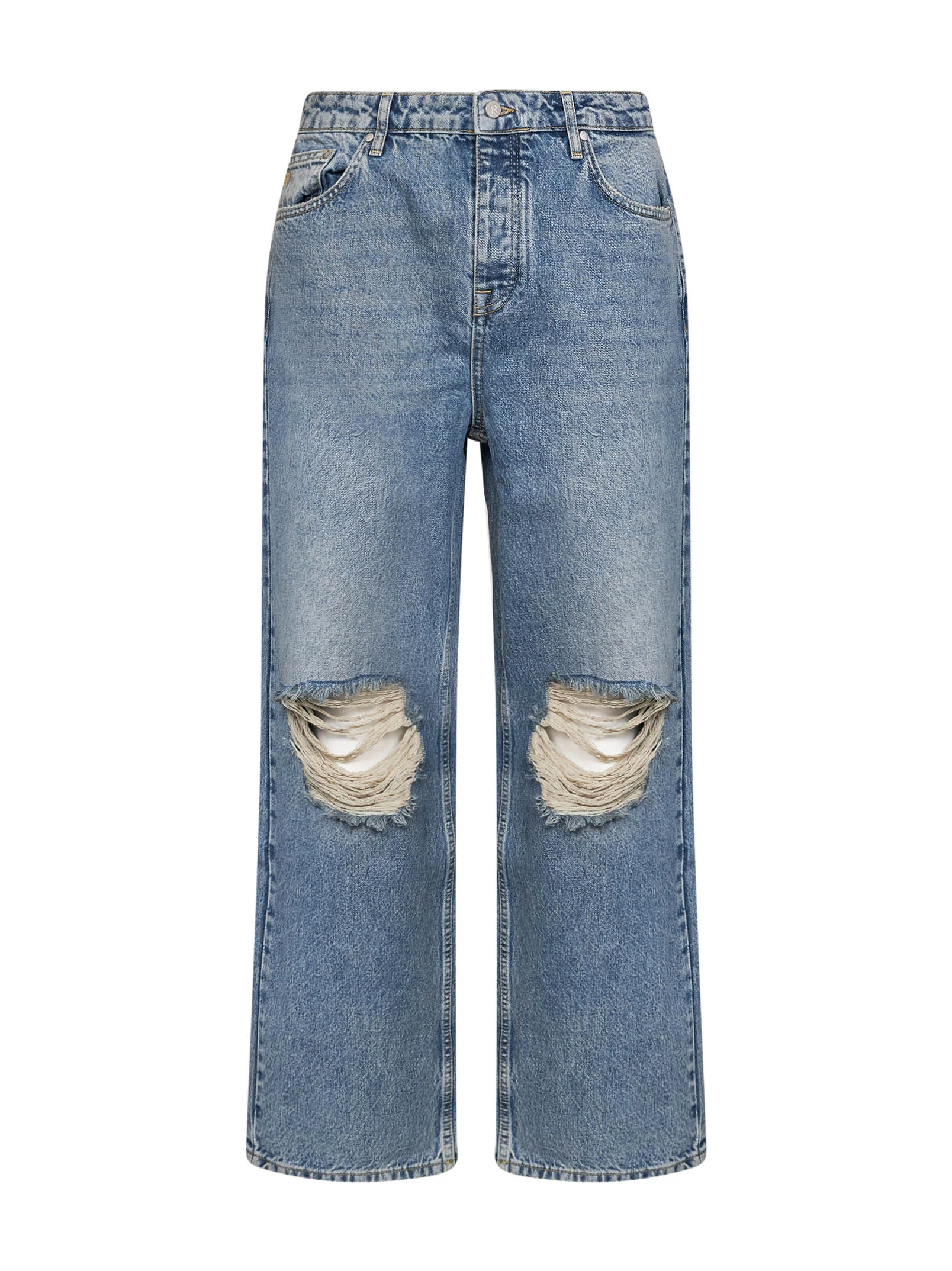 Blue cotton denim R3 Baggy ripped jeans - 1