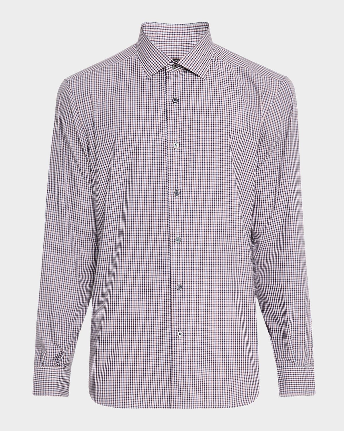 Men's Cotton Check Casual Button-Down Shirt - 1