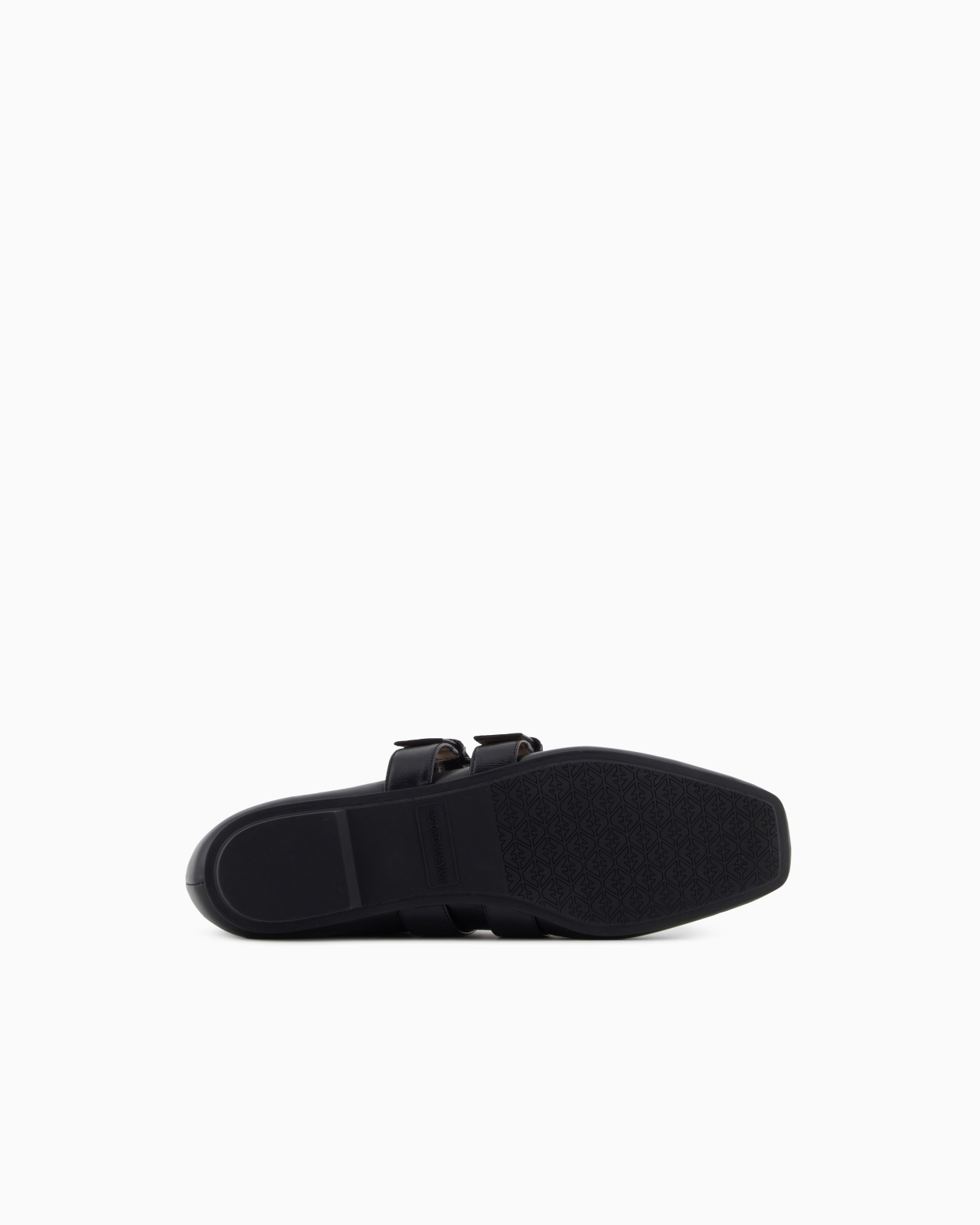 NAPPA-LEATHER SQUARE-TOED BALLERINAS WITH DOUBLE STRAP - 6