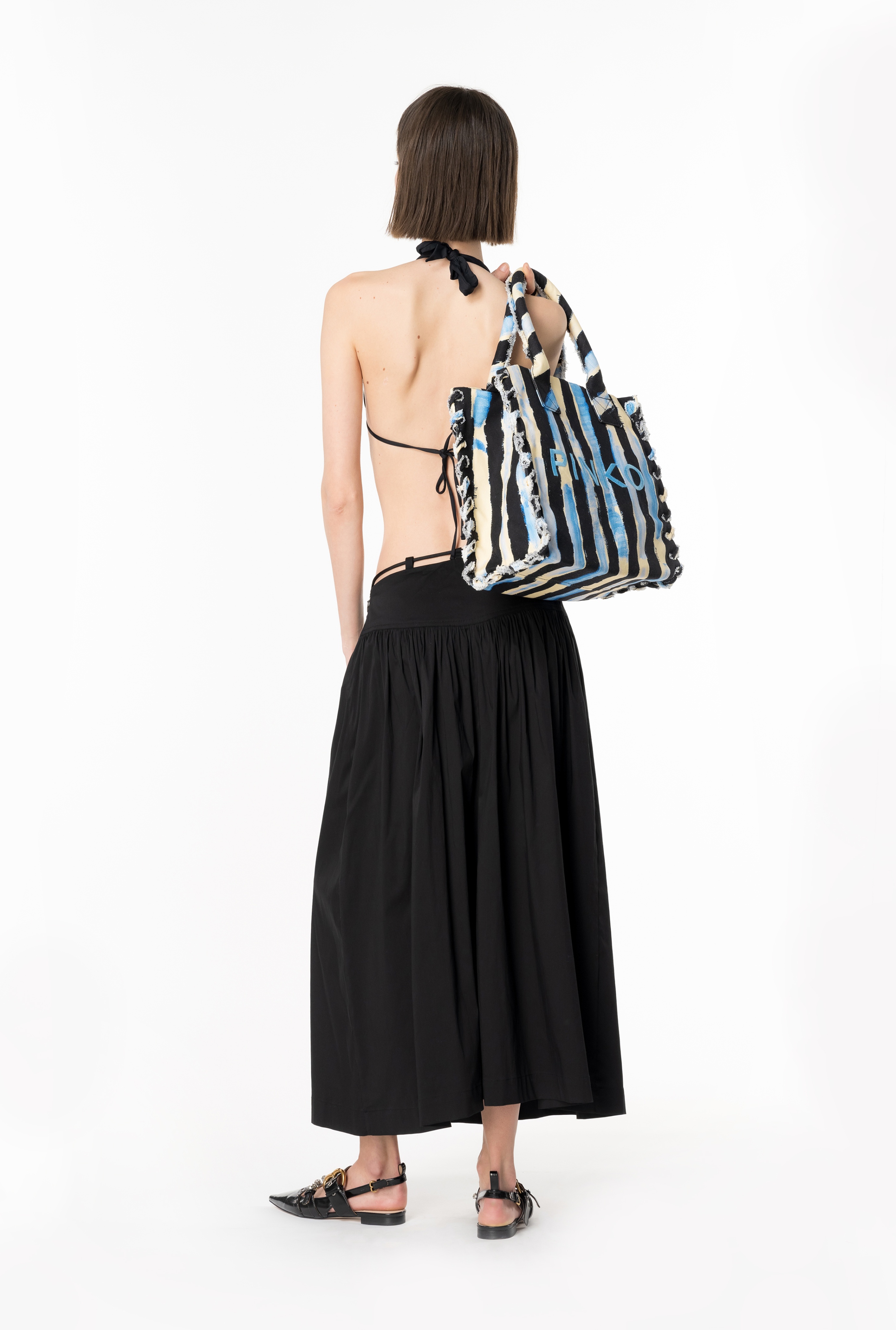 TECHNICAL POPLIN MIDI SKIRT - 5