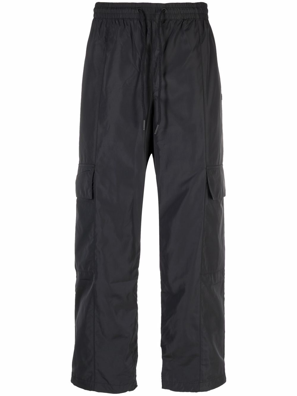 drawstring-waist cargo-pocket trousers - 1