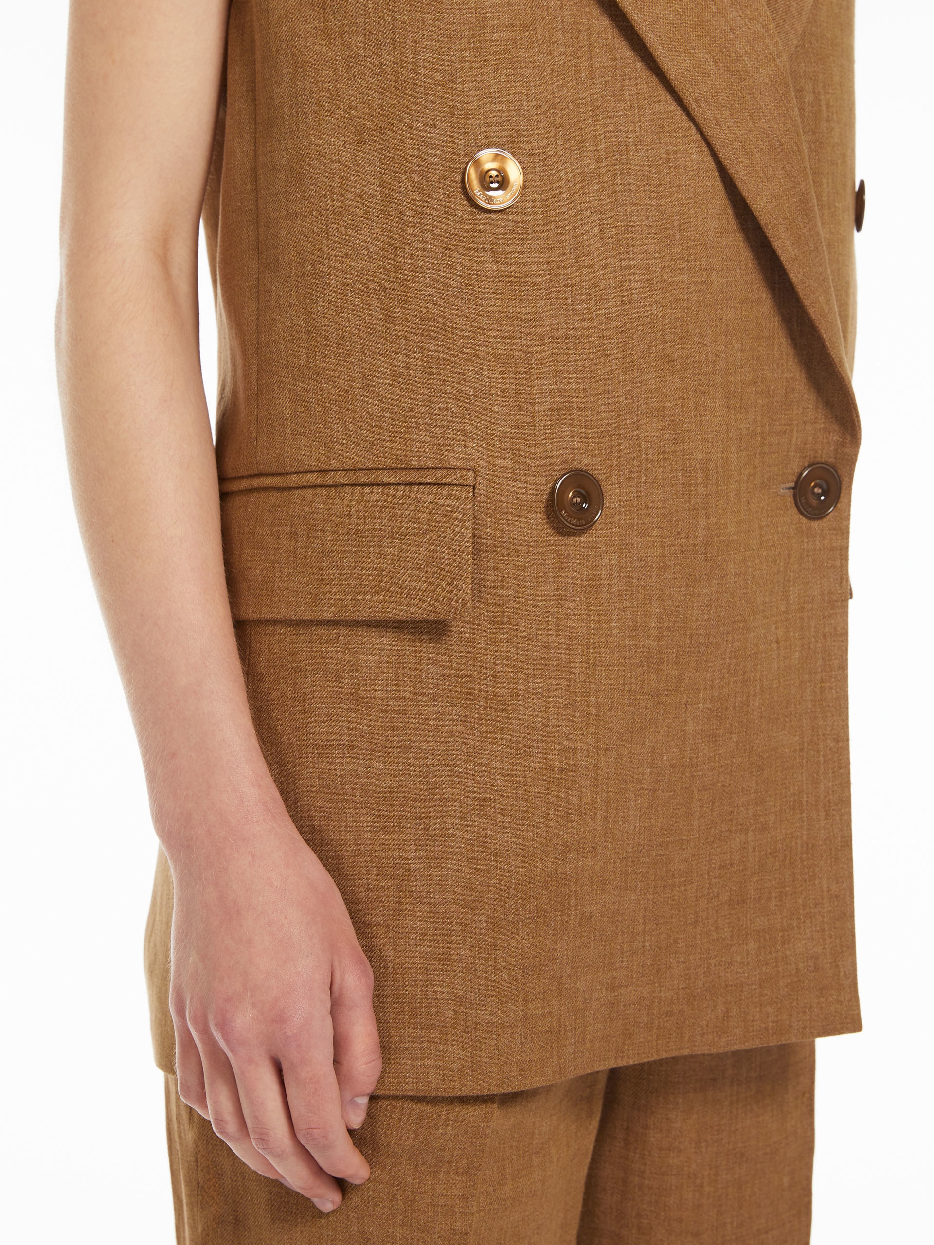 ELICHE Double-breasted linen waistcoat - 5