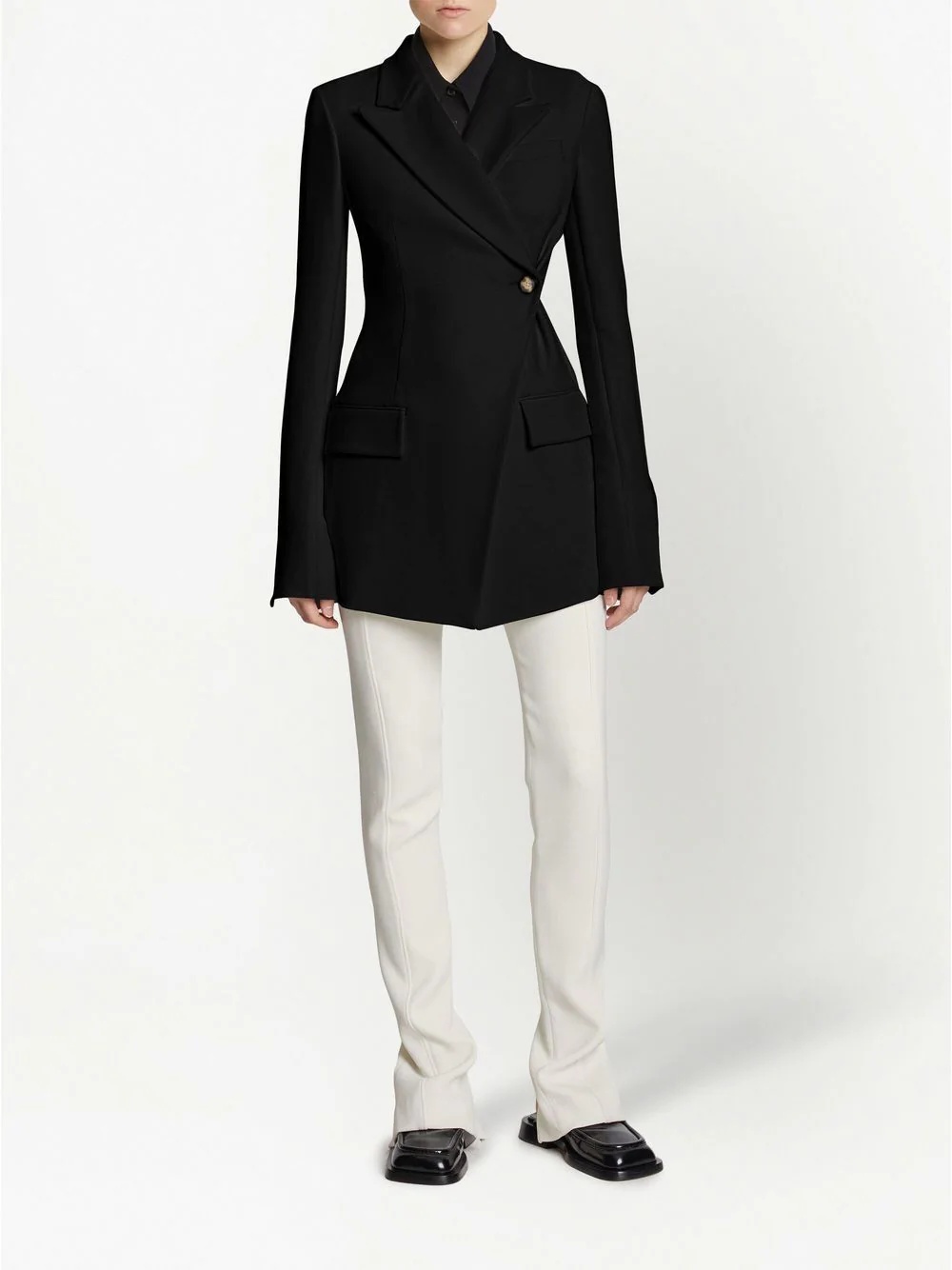 double-breasted peak-lapel blazer - 2
