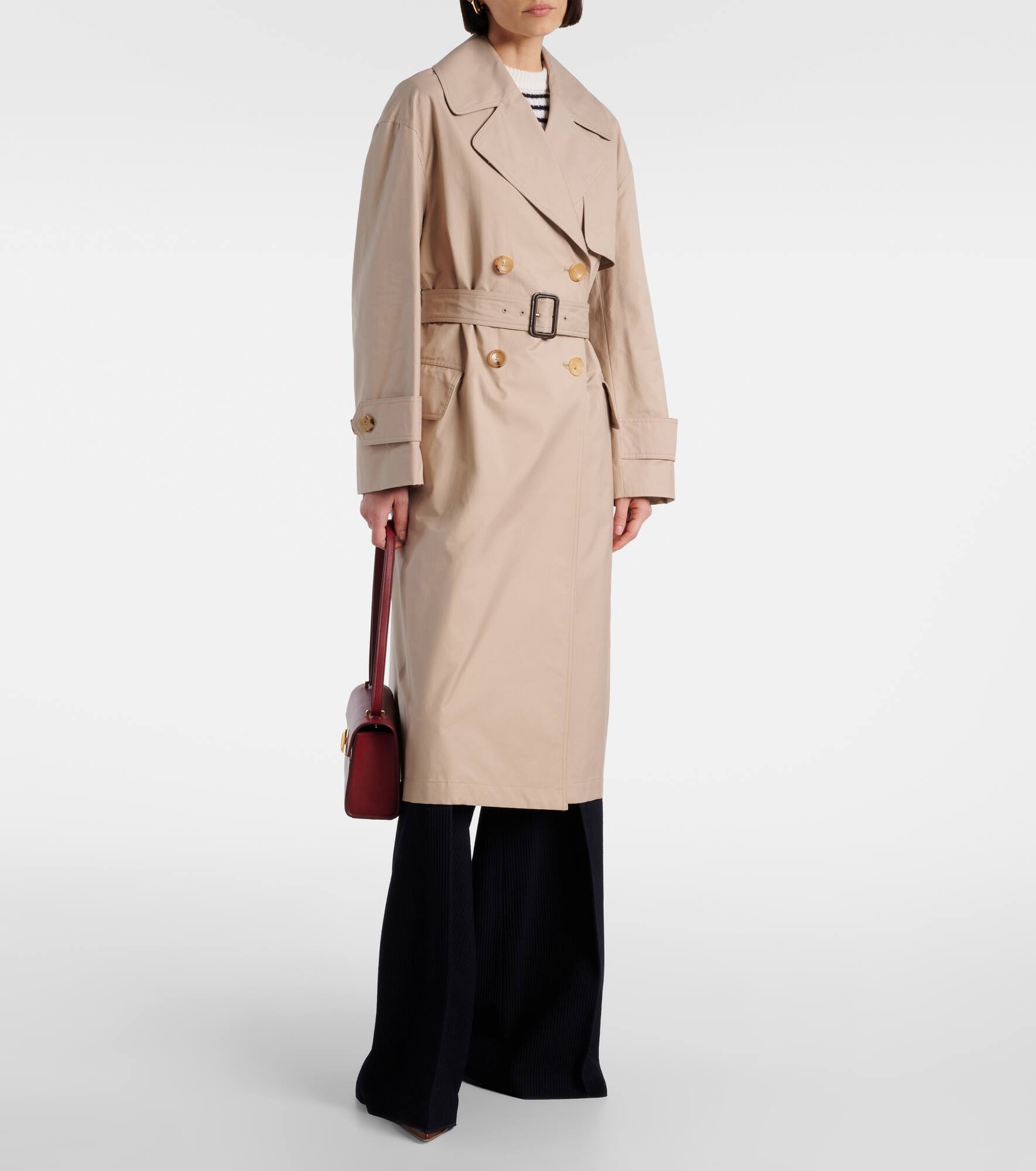 Mtrench cotton-blend twill trench coat - 6