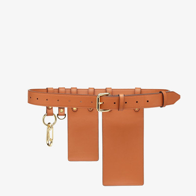 FENDI Brown leather belt outlook