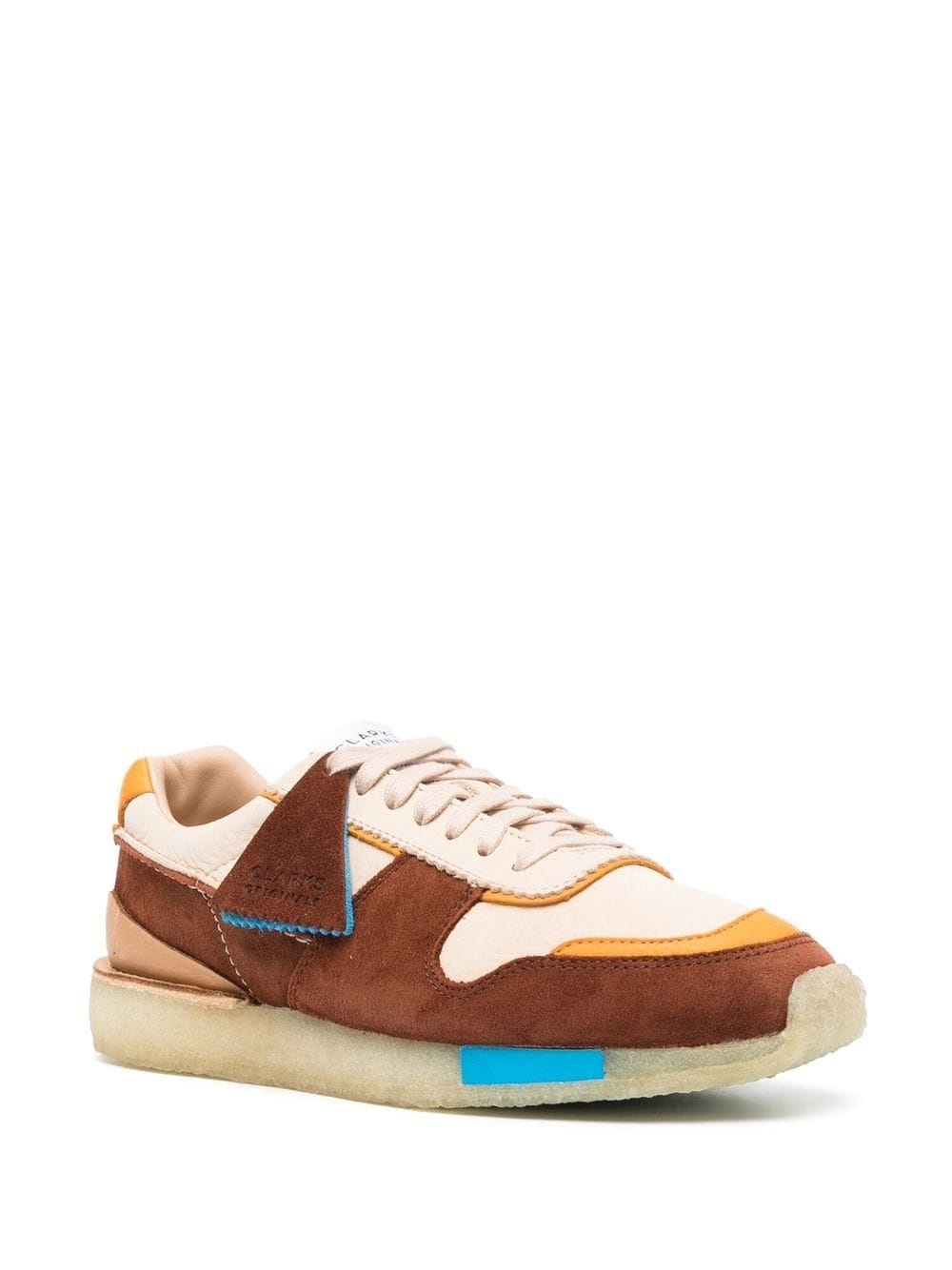 colour-block panelled low-top sneakers - 2