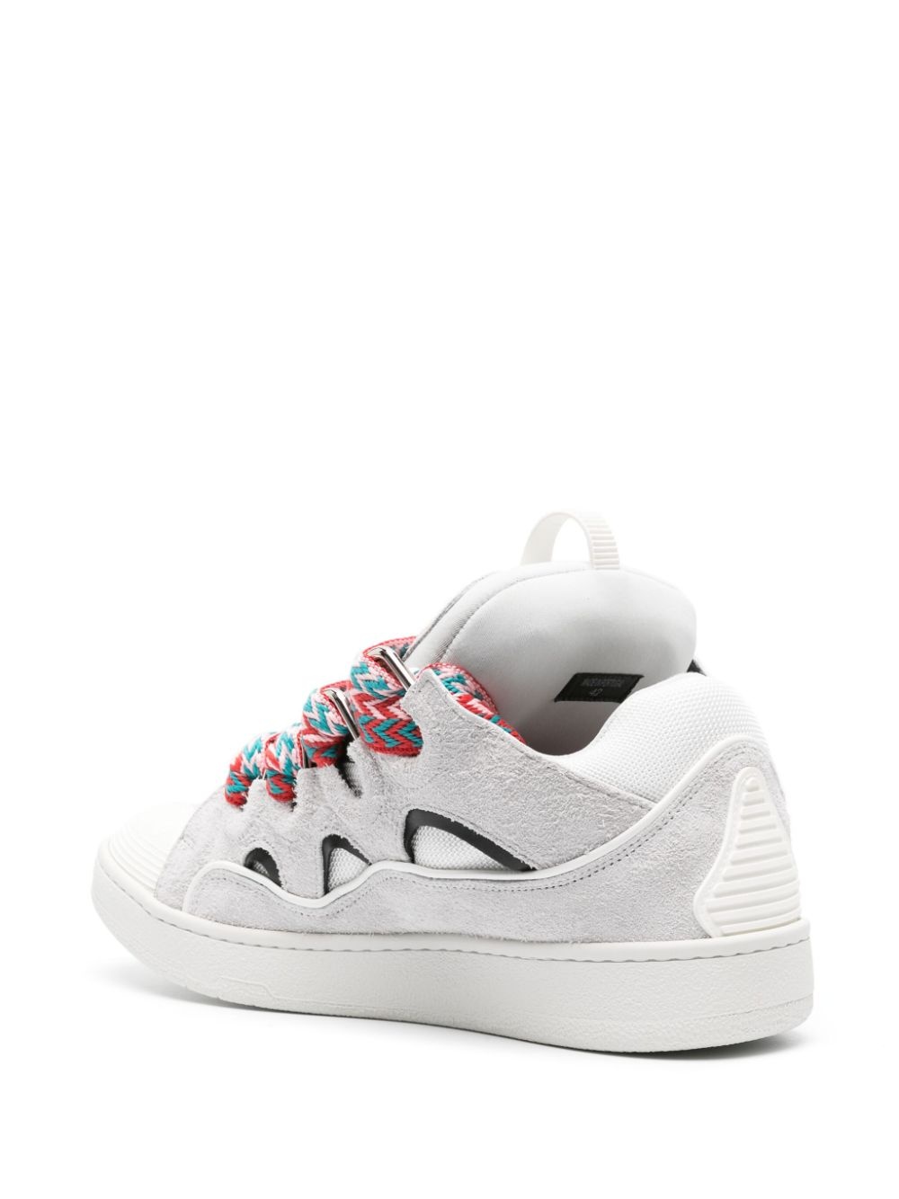 Curb panelled suede sneakers - 3