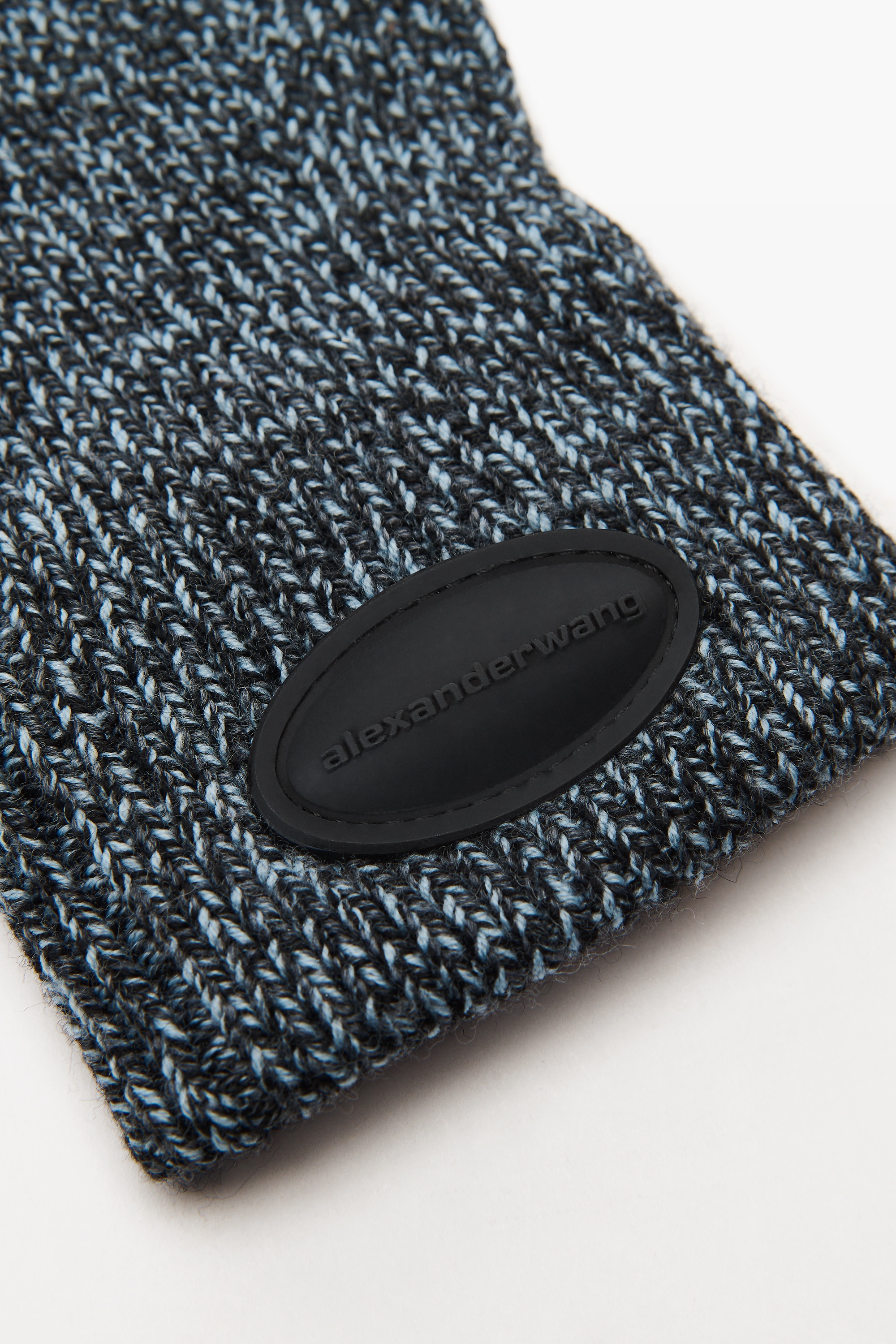 logo dome gloves in ribbed wool stretch - 2