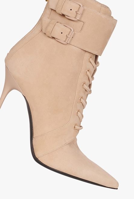 Beige suede Uria ankle boots - 5