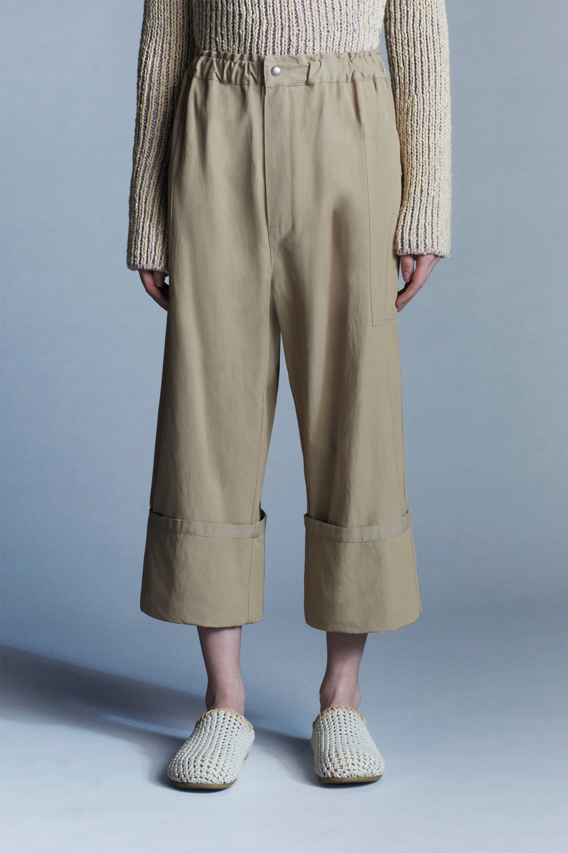 Cotton Gabardine Palazzo Pants - 3