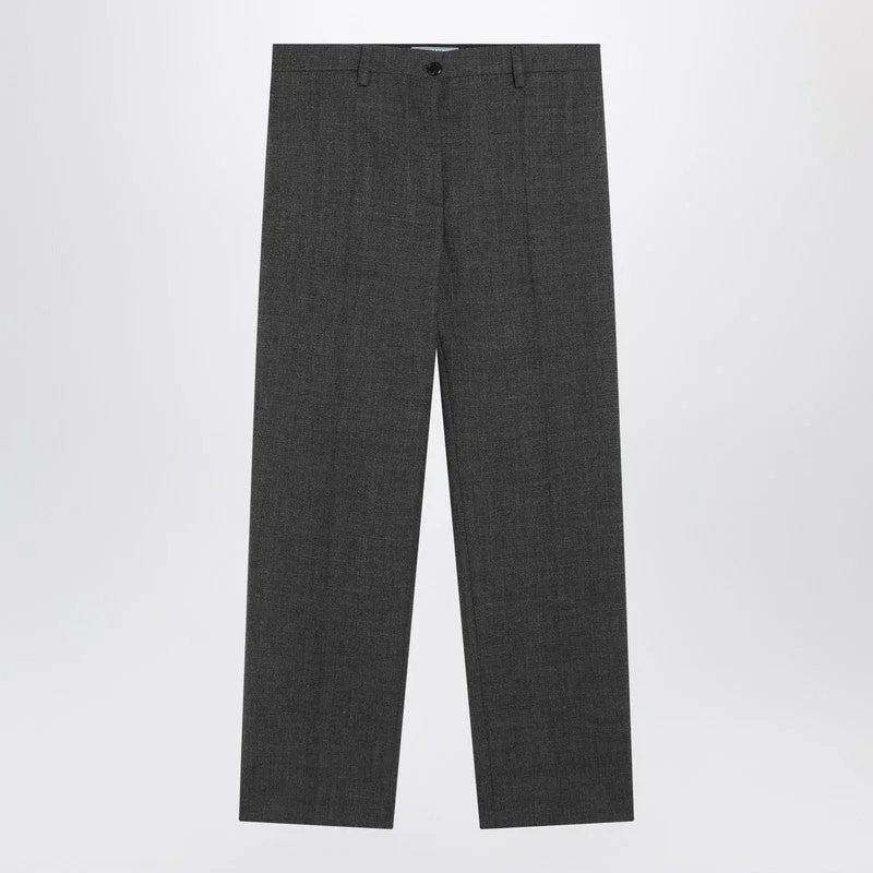 Prada Slate Grey Wool Trousers Women - 1