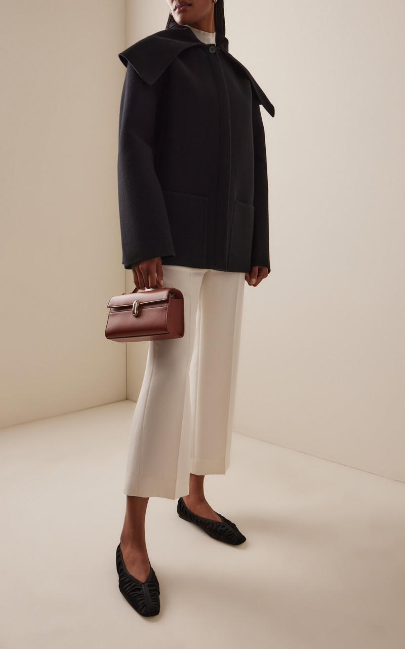 BEVZA Kozhukh Cashmere-Wool Short Coat black outlook