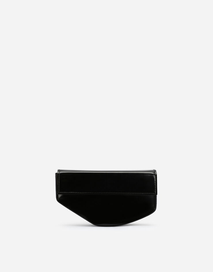 Polished calfskin moon bag with DG logo - 4