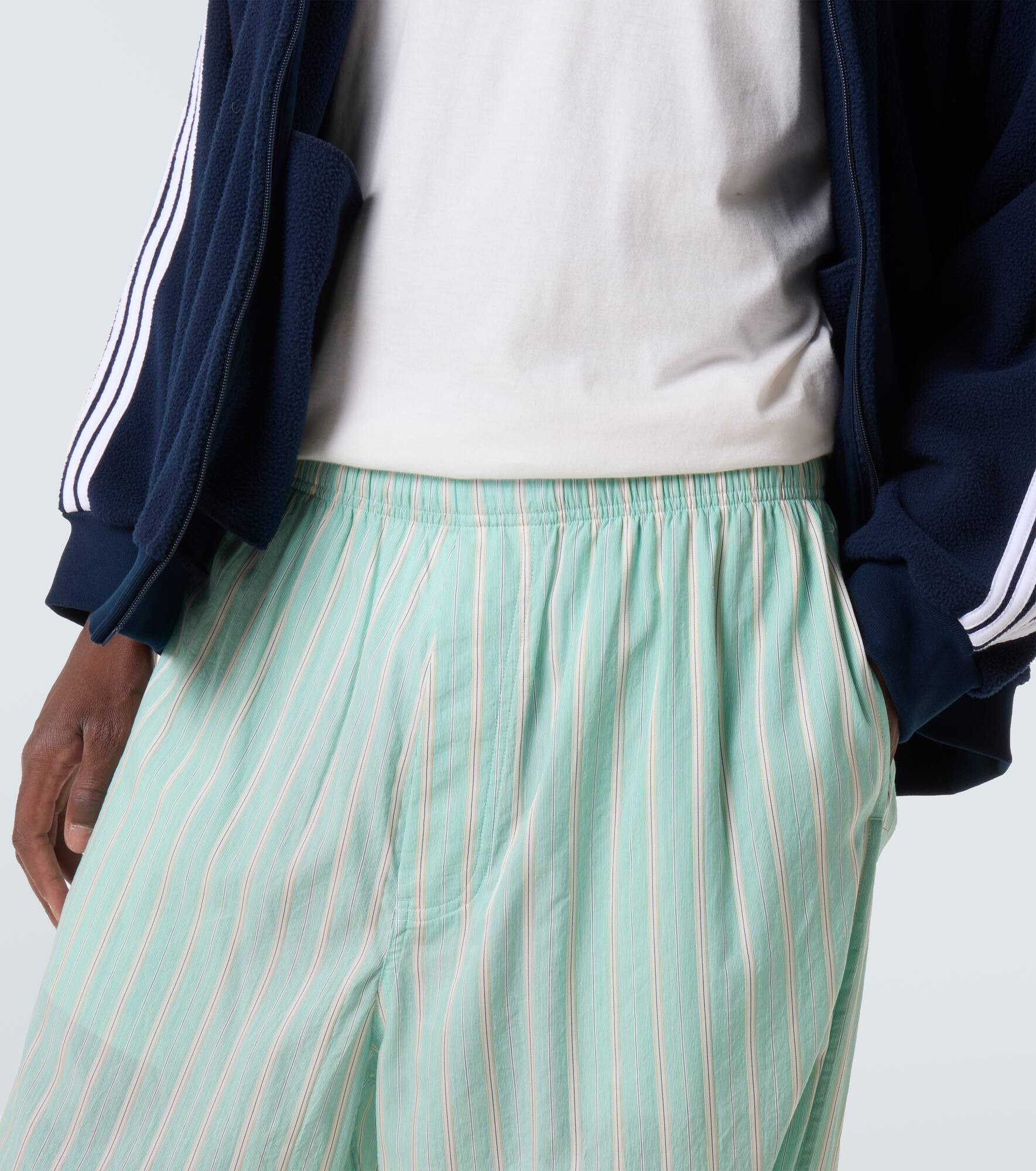 Striped mid-rise pajama pants - 5