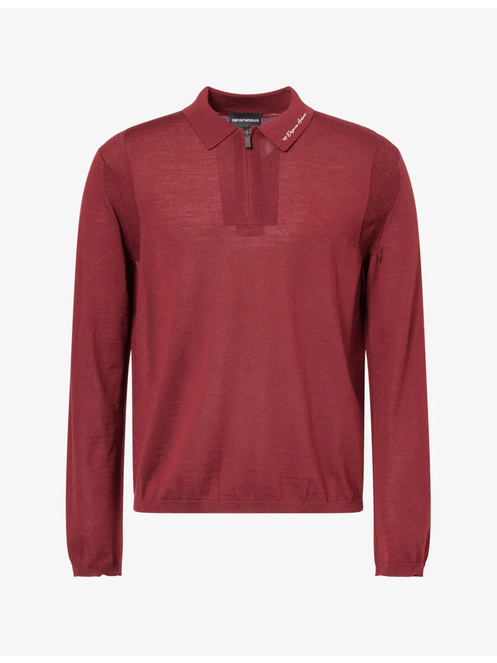 Script Virgin-Wool Polo Jumper - 1