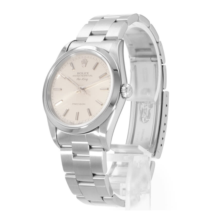 Pre-owned Rolex Air King Automatic Chronometer Silver Dial Men's Watch 14000 SSO - 4