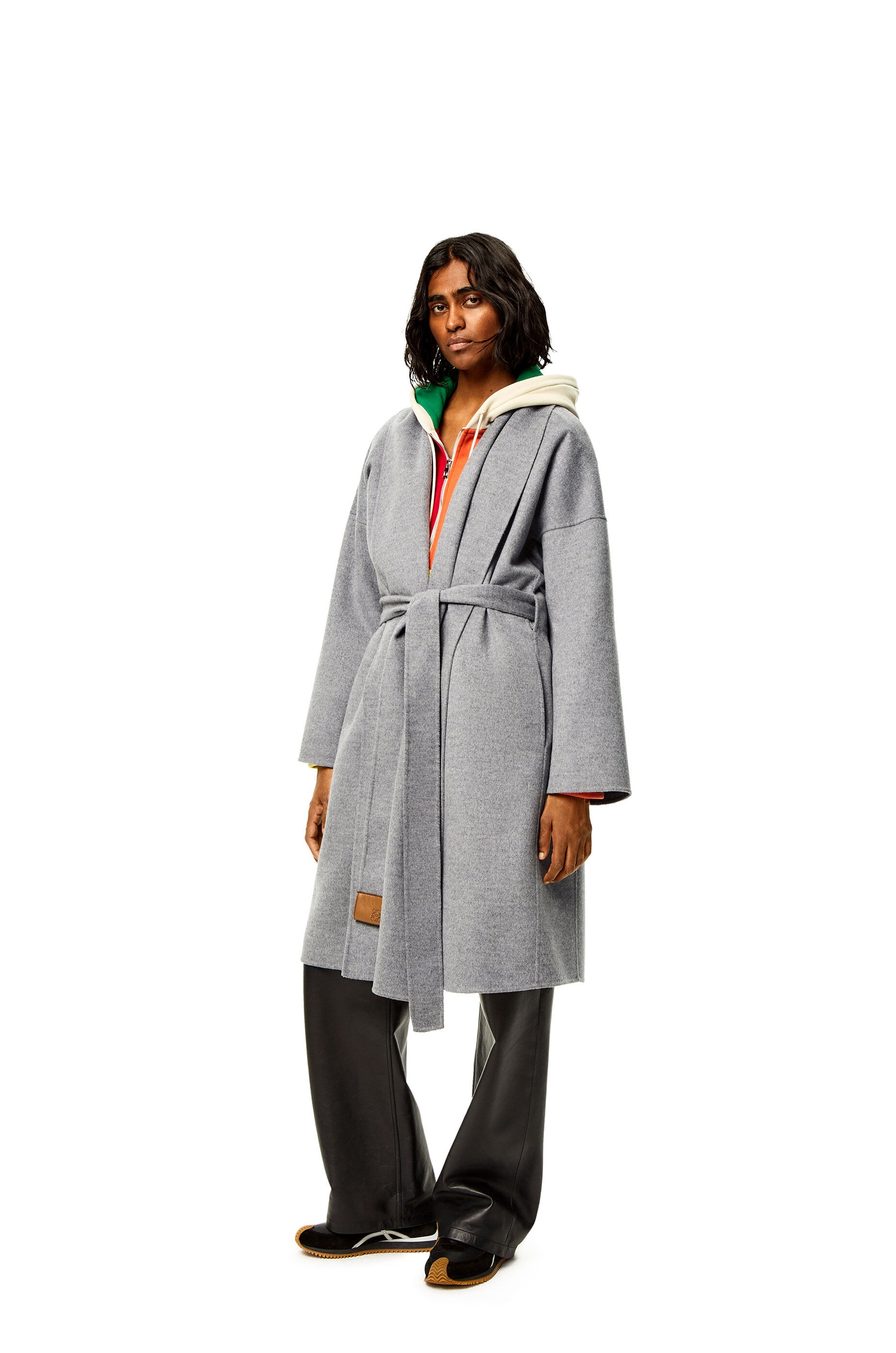 Belted coat in wool and cashmere - 3