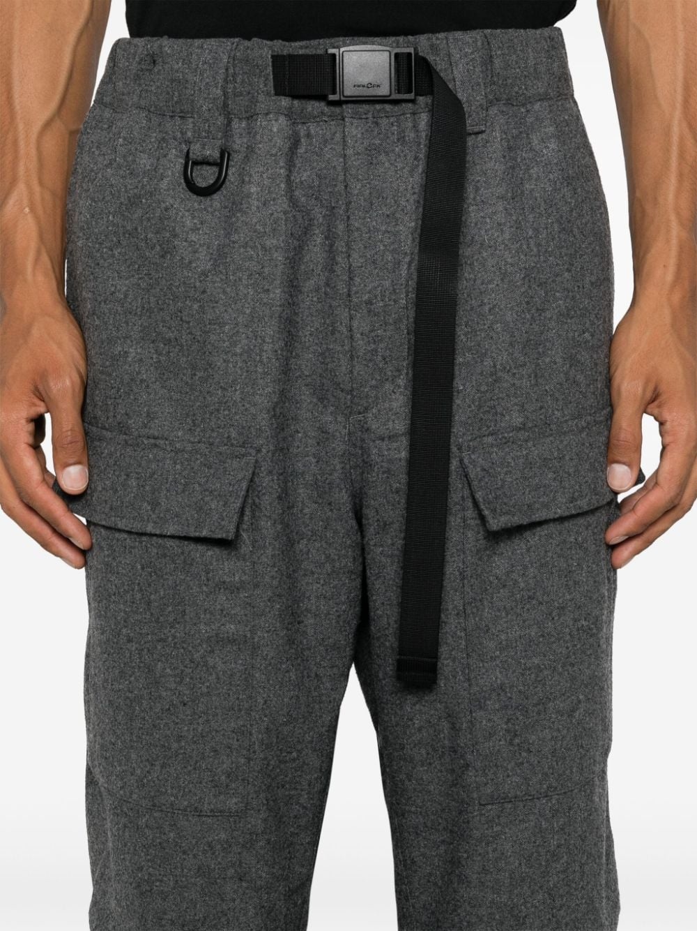 flannel cargo trousers - 6