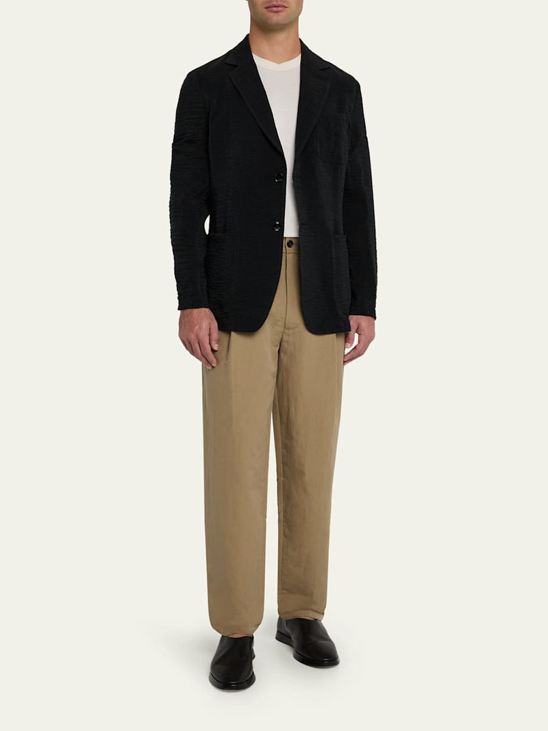 GIORGIO ARMANI Men's Herringbone Cupro-Blend Blazer outlook