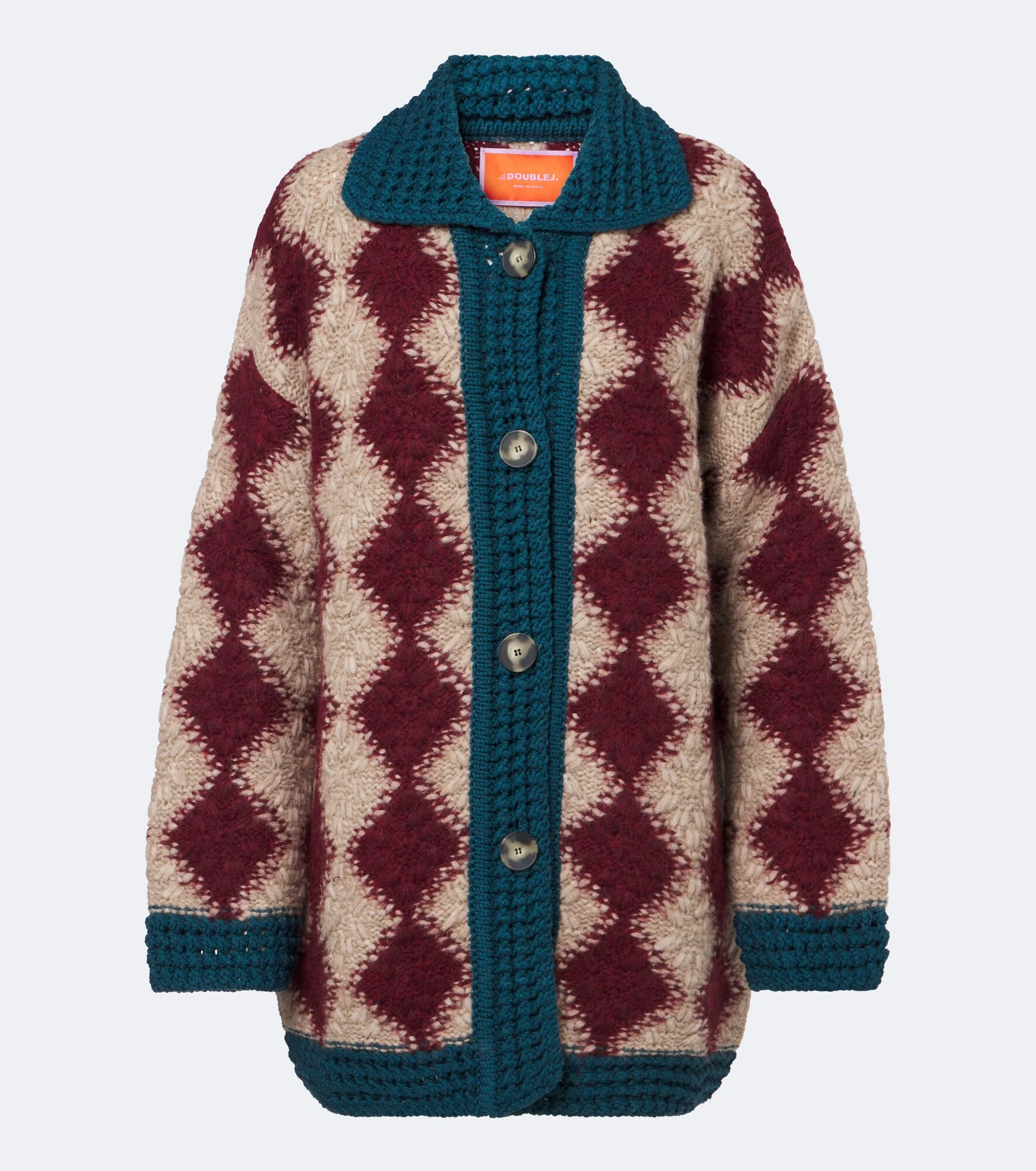 Crochet wool and alpaca-blend cardigan - 1