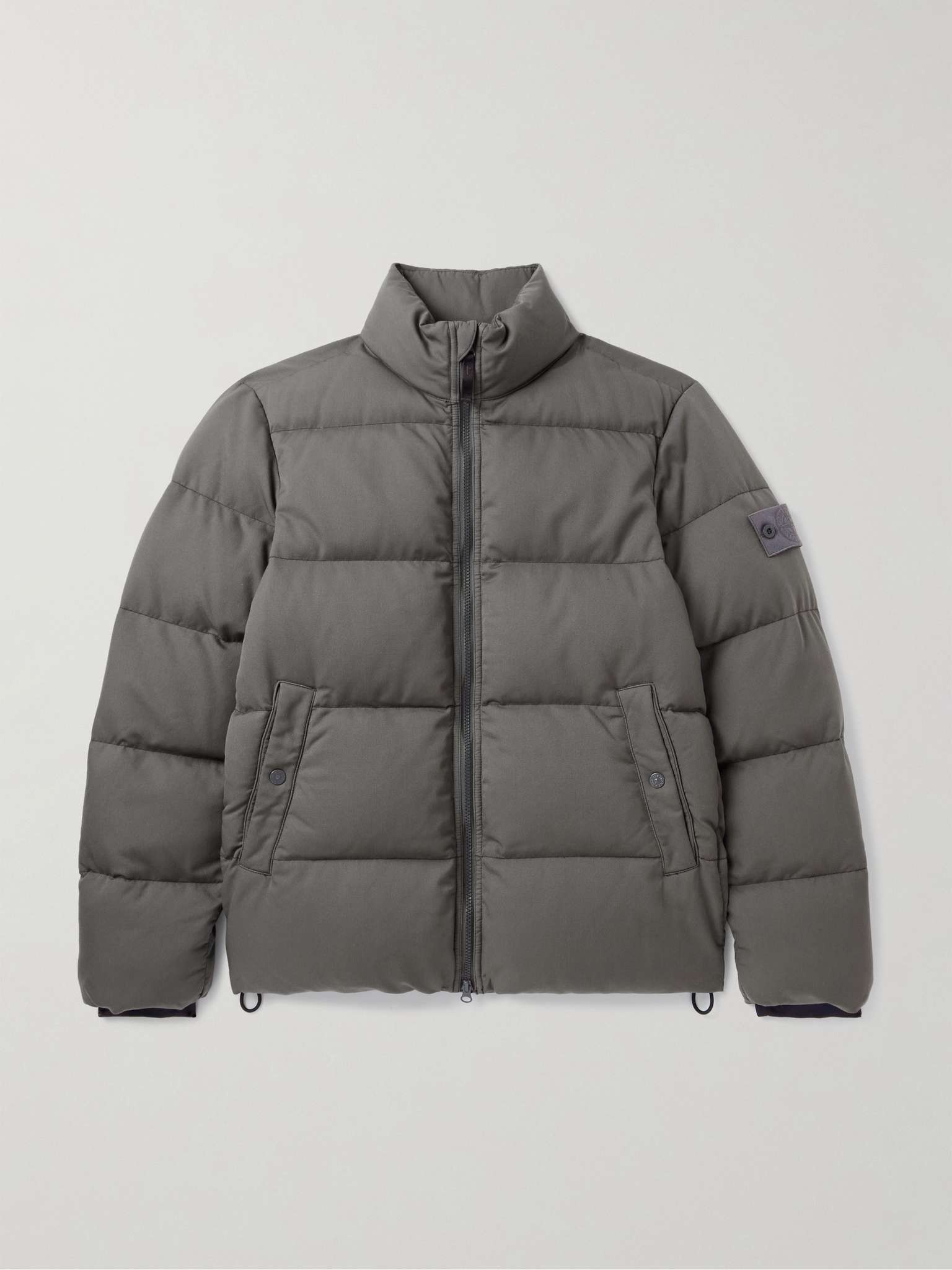 Ghost Logo-Appliquéd Quilted Wool-Twill Down Jacket - 1