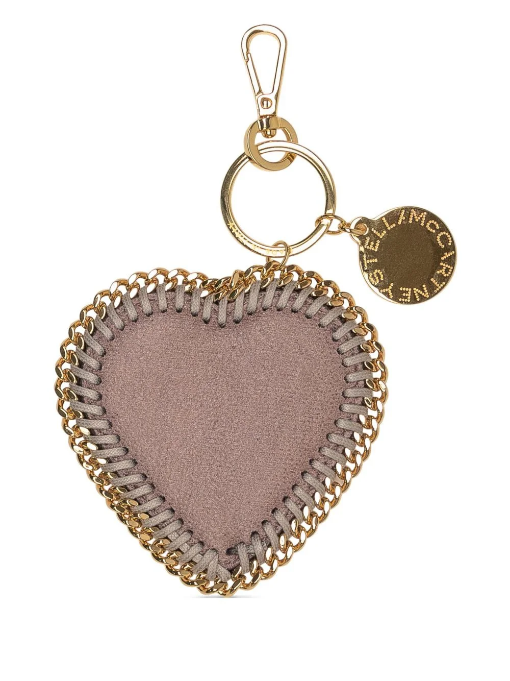 chain-trim heart-motif keyring - 1