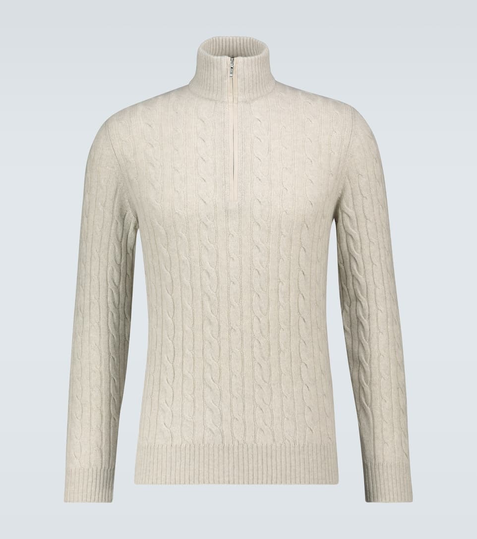 Mezzocollo Treccia cashmere sweater - 1