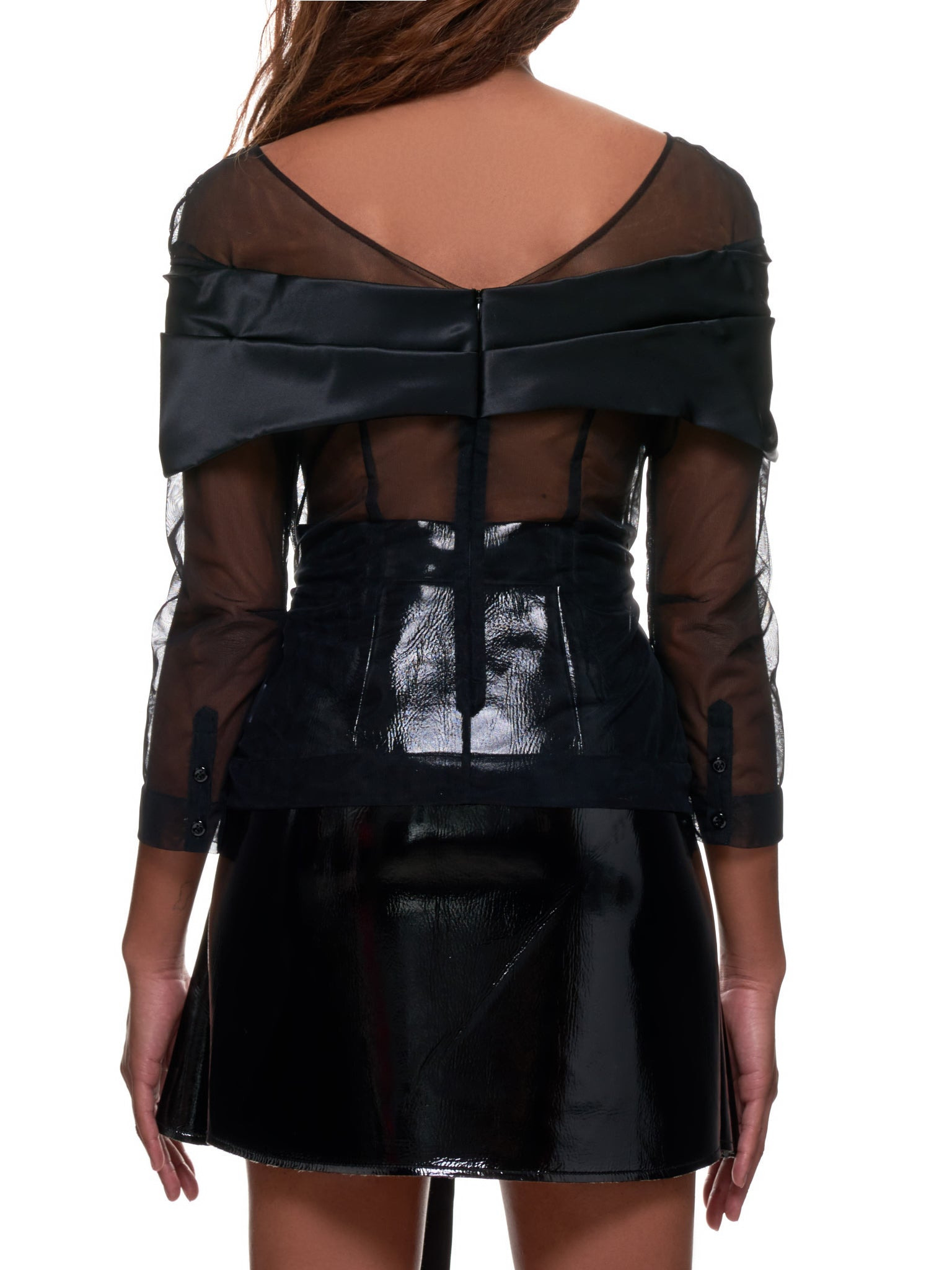 Long Sleeve Tulle Top - 3