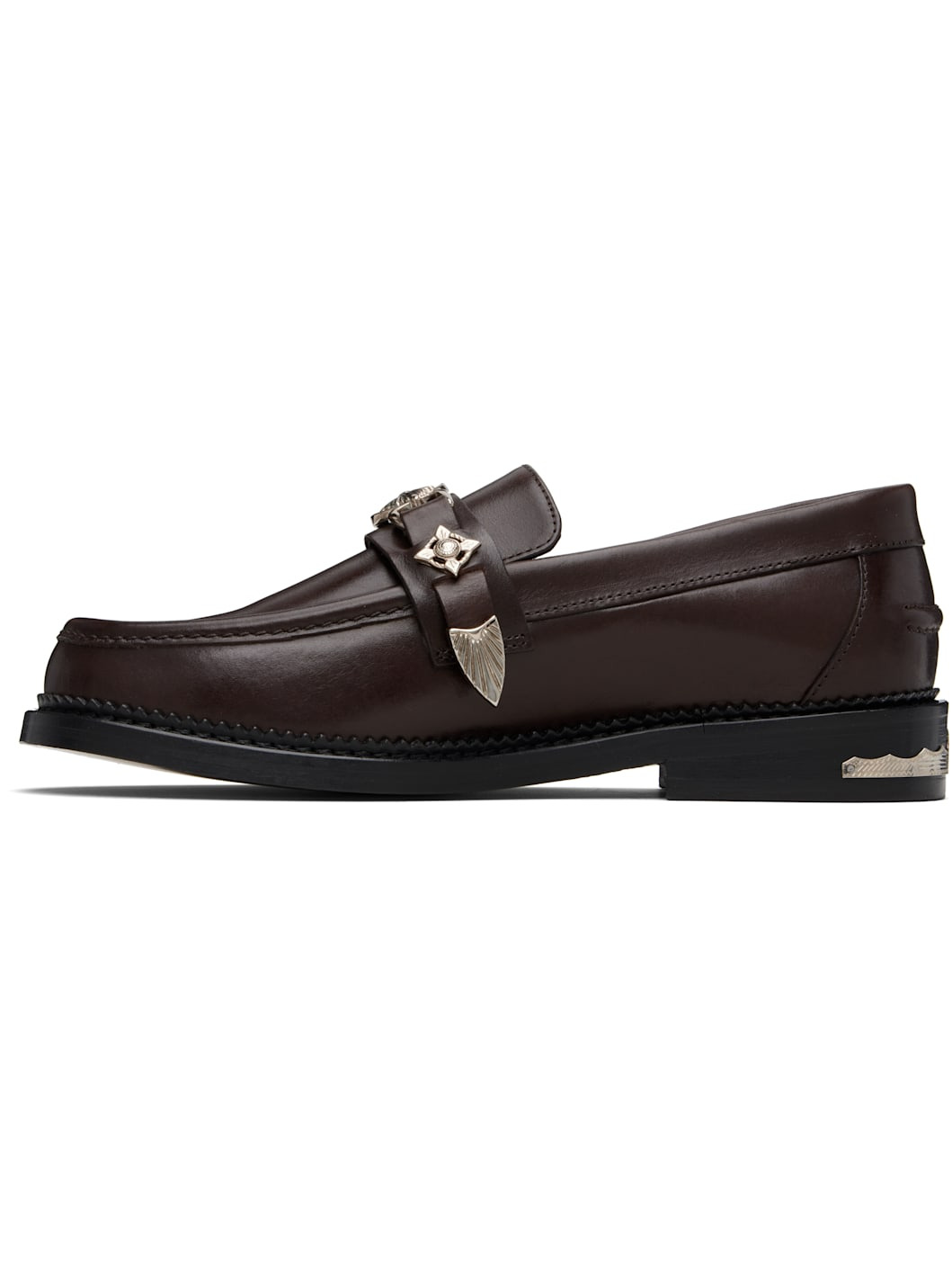 SSENSE Exclusive Brown Metal Loafers - 3