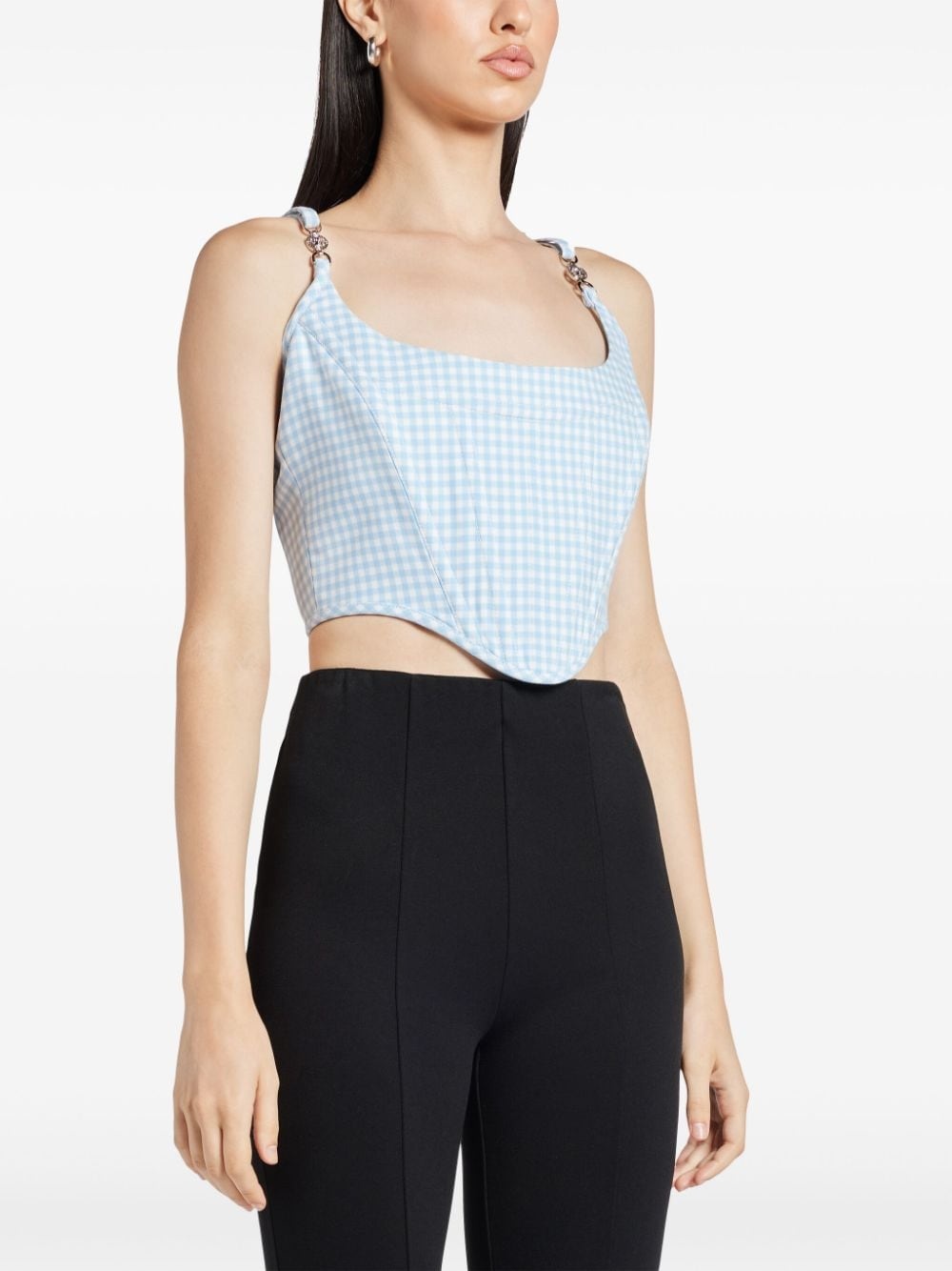 Medusa gingham corset top - 3