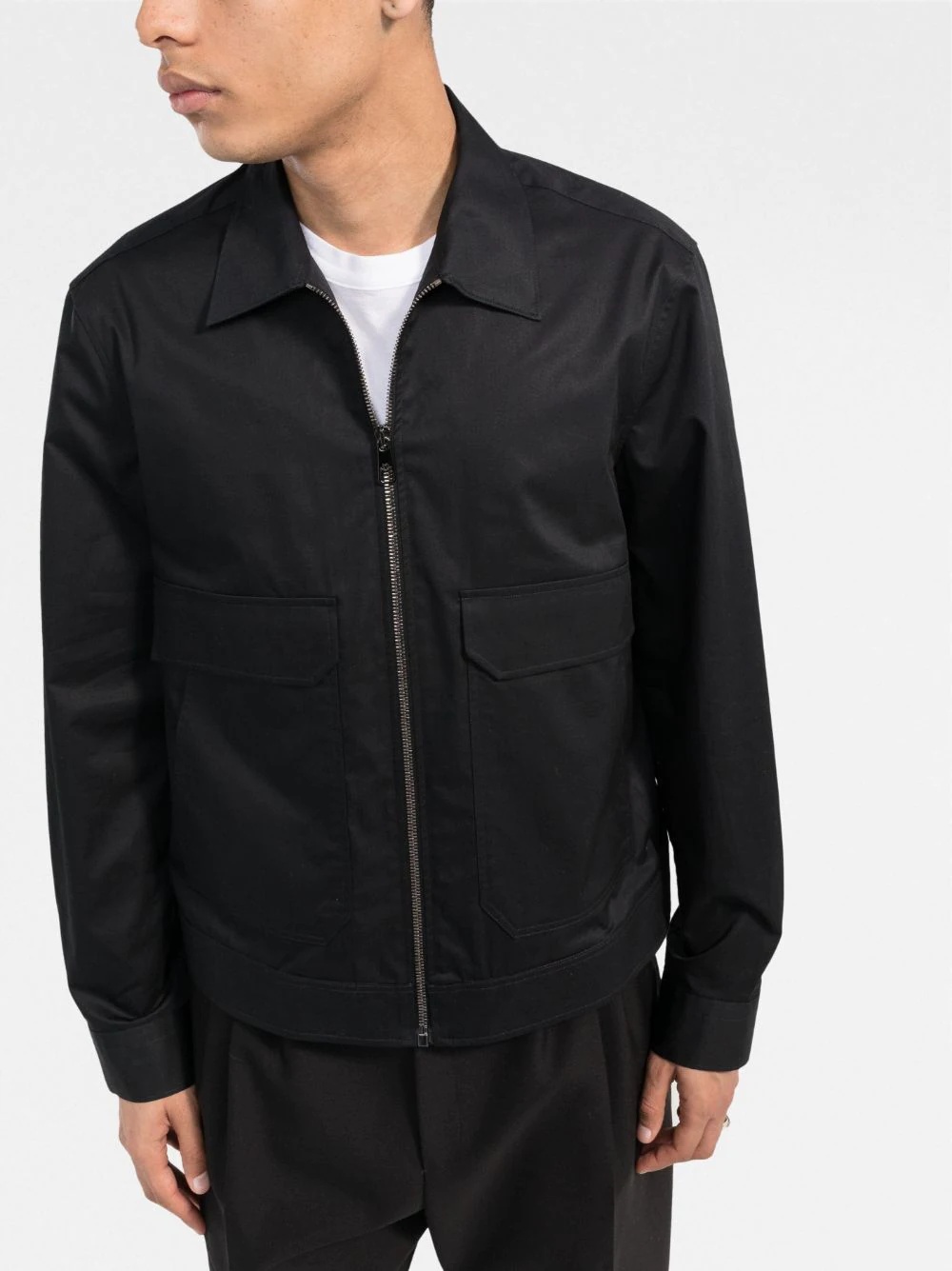 lightweight zip-up shirt jacket - 3