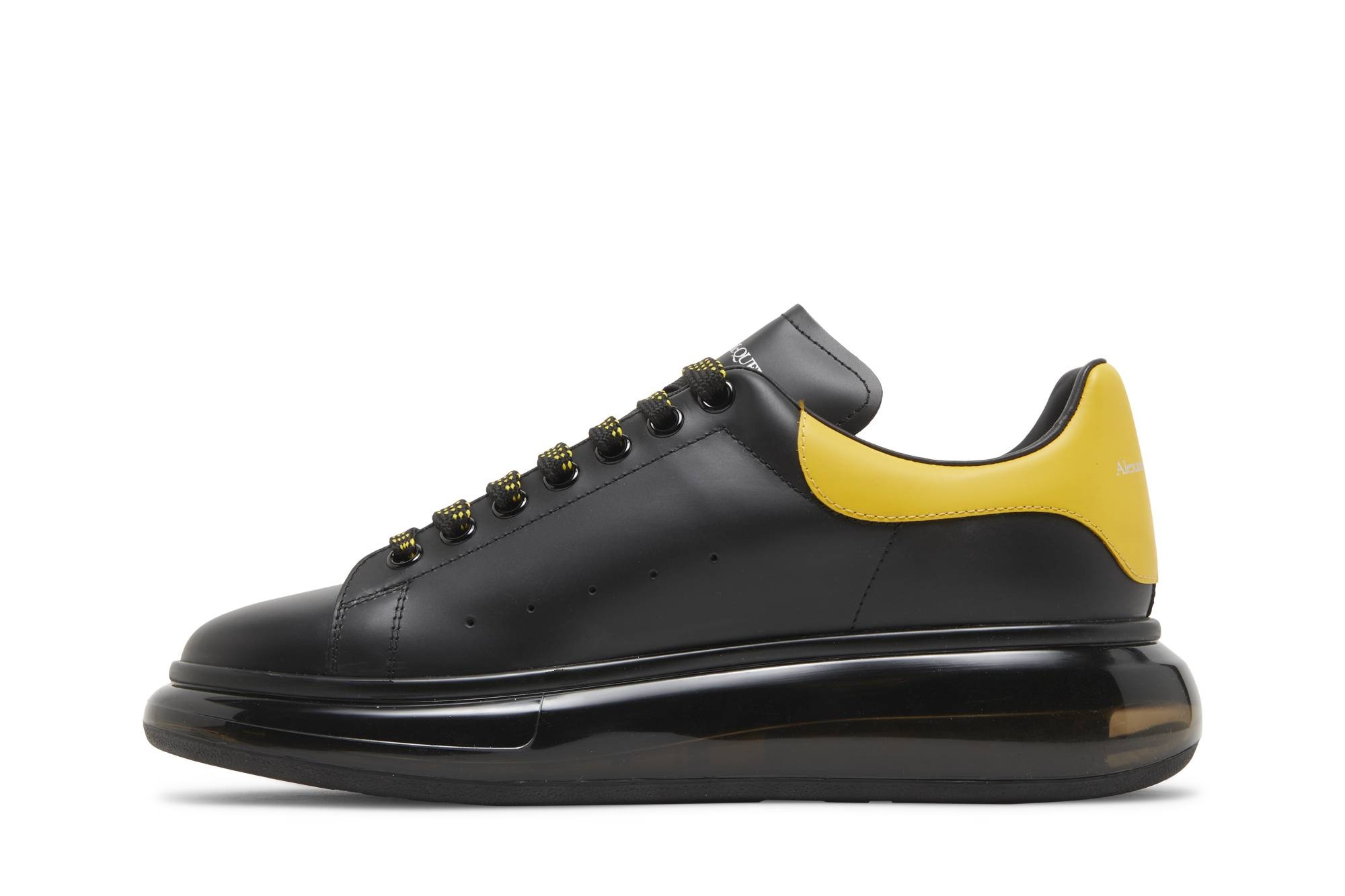 Alexander McQueen Oversized Sneaker 'Clear Sole - Black Pop Yellow' - 3