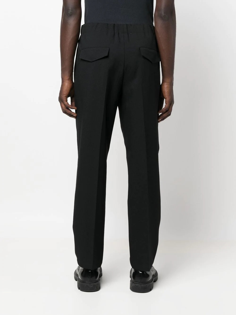 pleated straight-leg trousers - 4