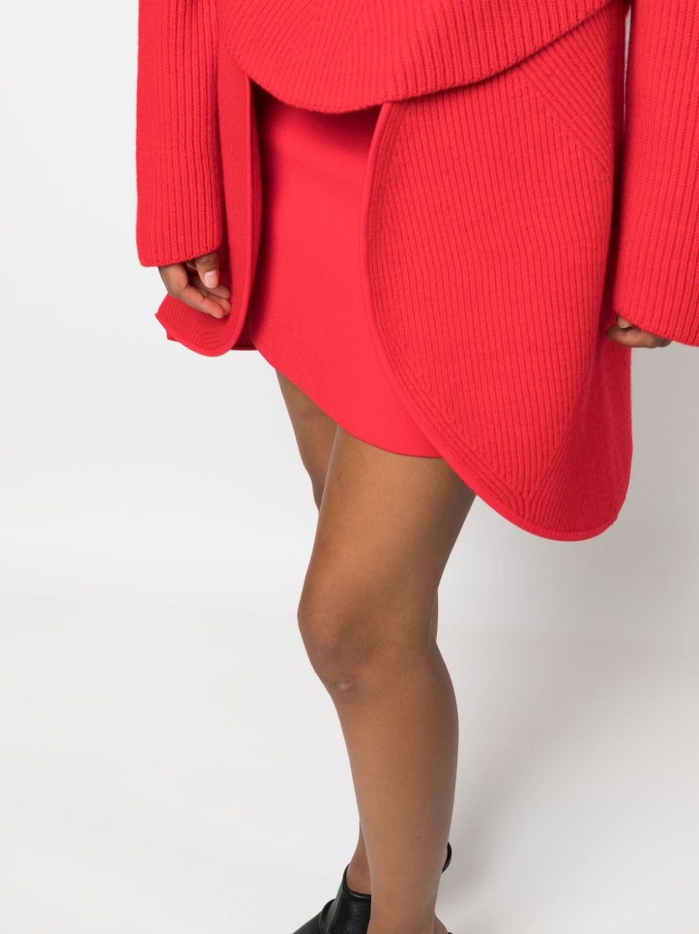 circular 3D-detailing ribbed miniskirt - 5