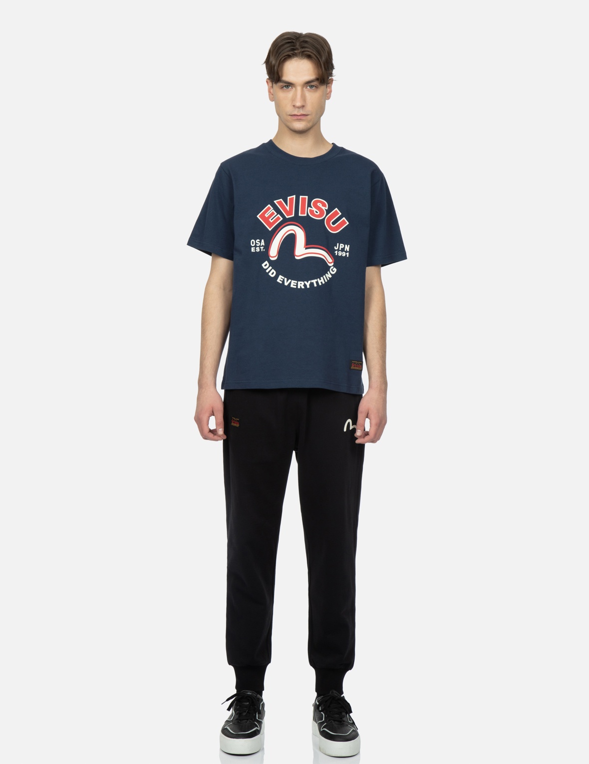 LOGO AND SLOGAN PRINT SWEATPANTS - 6