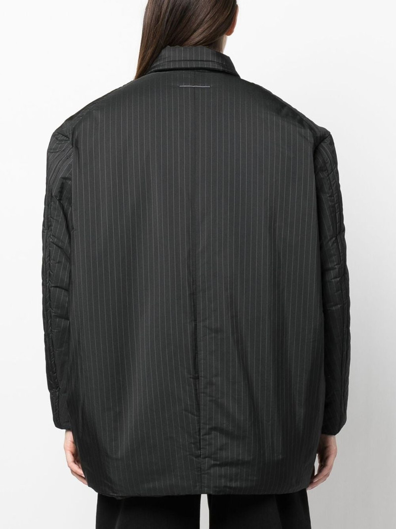 pinstripe 단추 fastening 재킷 4