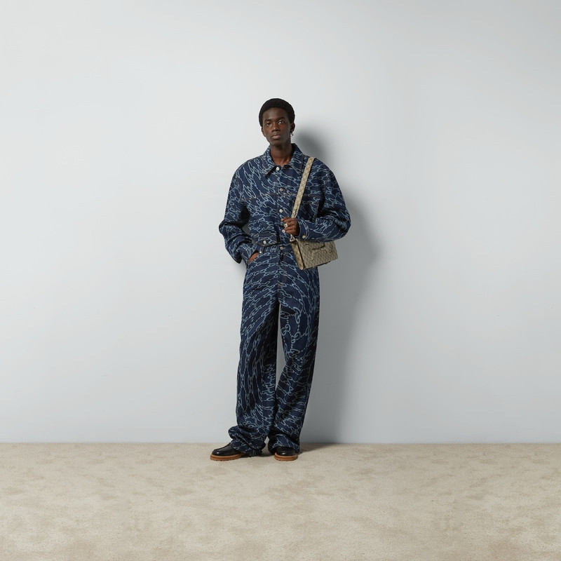 GUCCI Wavy GG laser print denim pant outlook