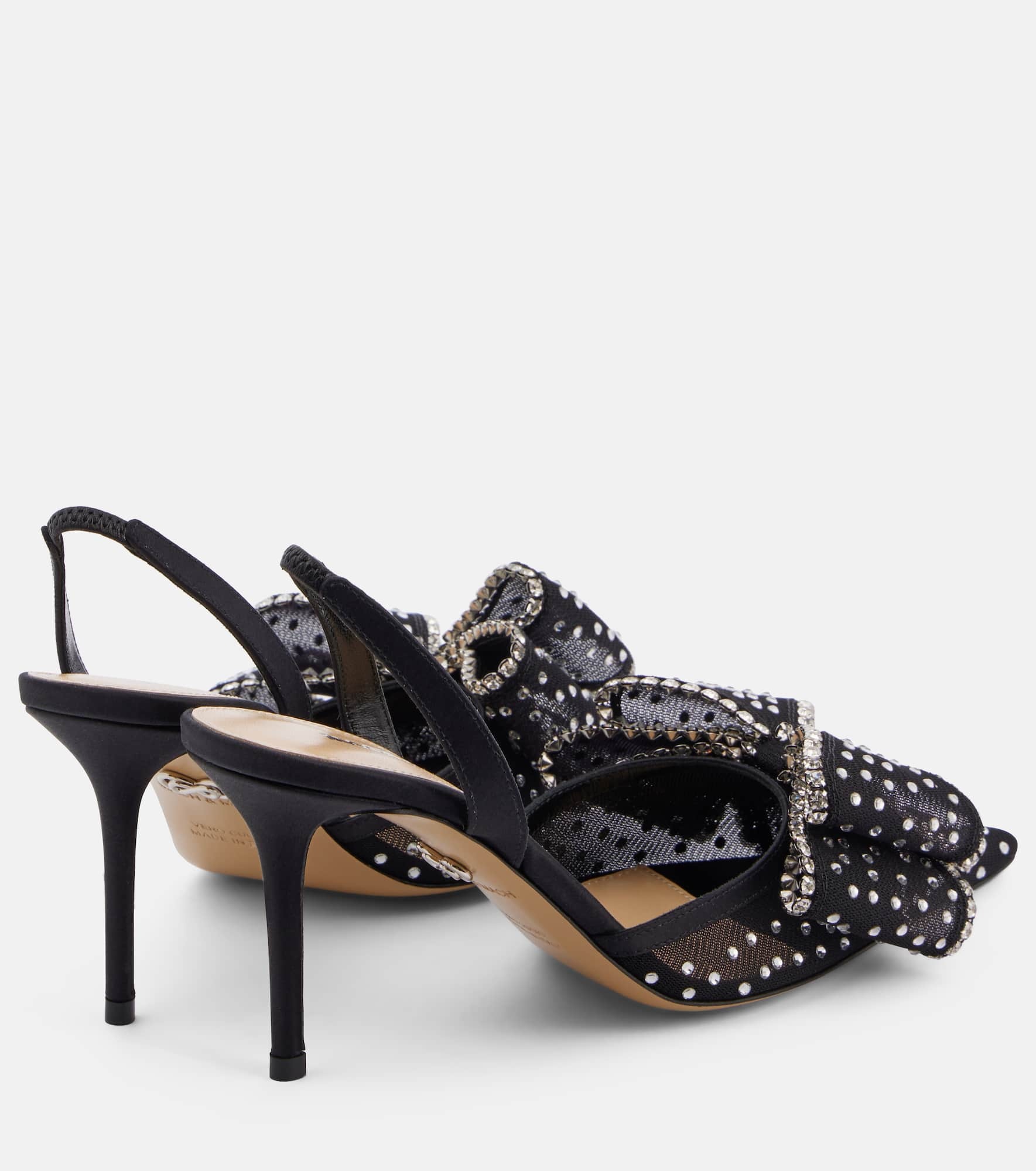 Le Cadeau embellished mesh slingback pumps - 2
