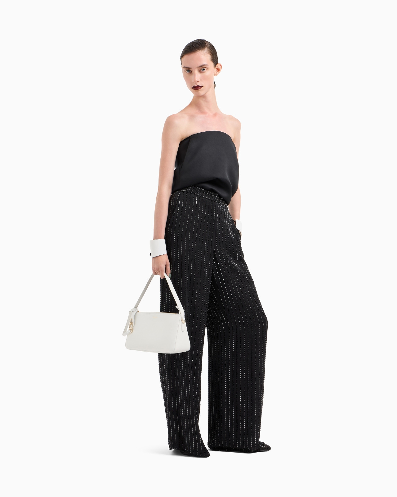 WIDE-LEG SILK TROUSERS WITH EMBROIDERY - 2
