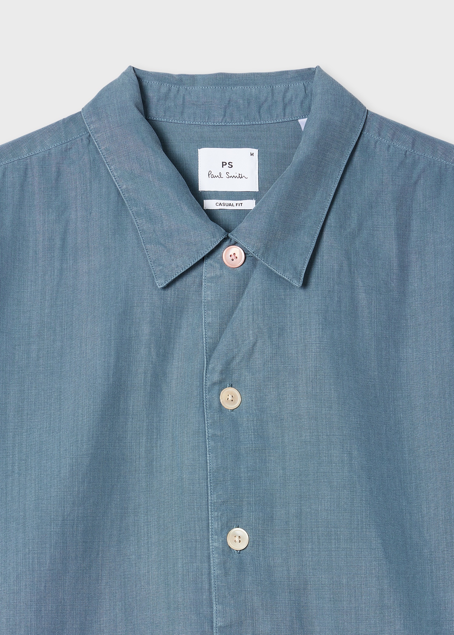 Blue Lyocell-Cotton Short-Sleeve Shirt - 3