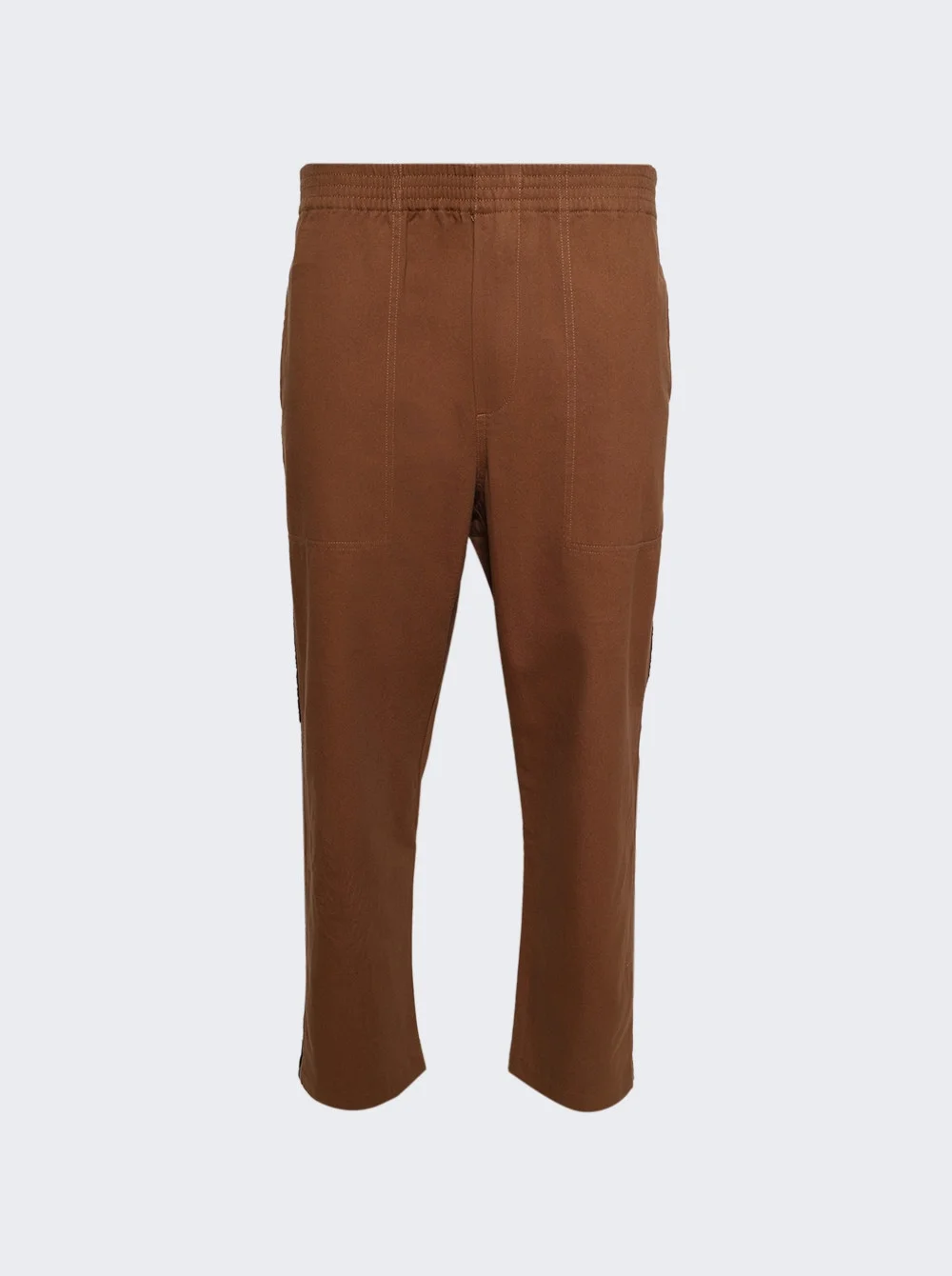 Twill Track Pants Brown And Black - 1