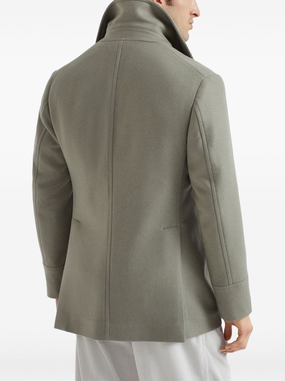 double-breasted wool coat - 4