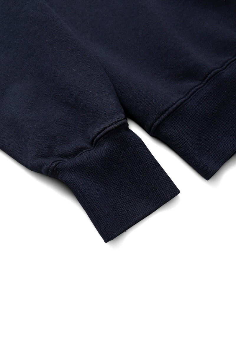 LES TIEN French Terry Binded Neck Raglan - Navy outlook