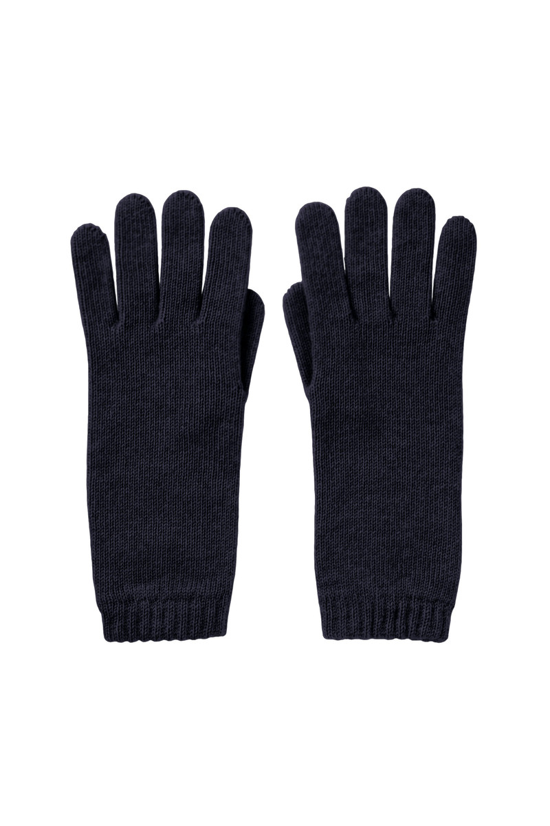 Women's Cashmere Navy Gloves 1