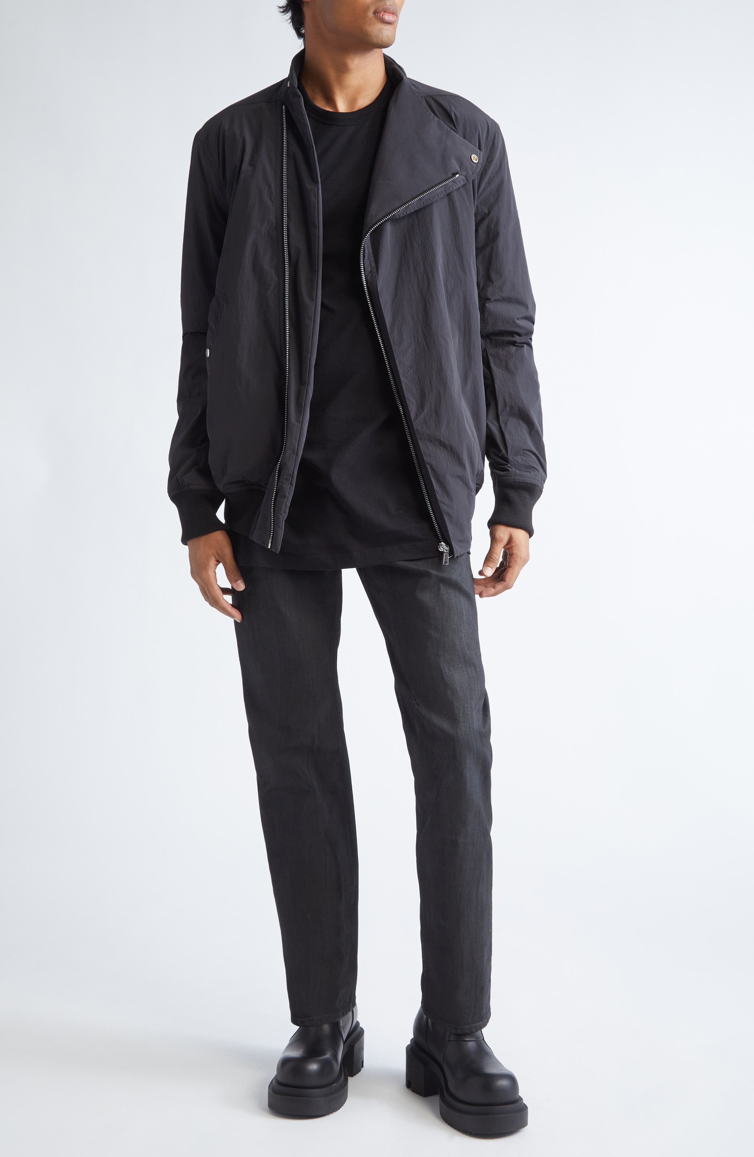 Rick Owens DRKSHDW Fog Cut Coated Jeans in Black Wax at Nordstrom - 2