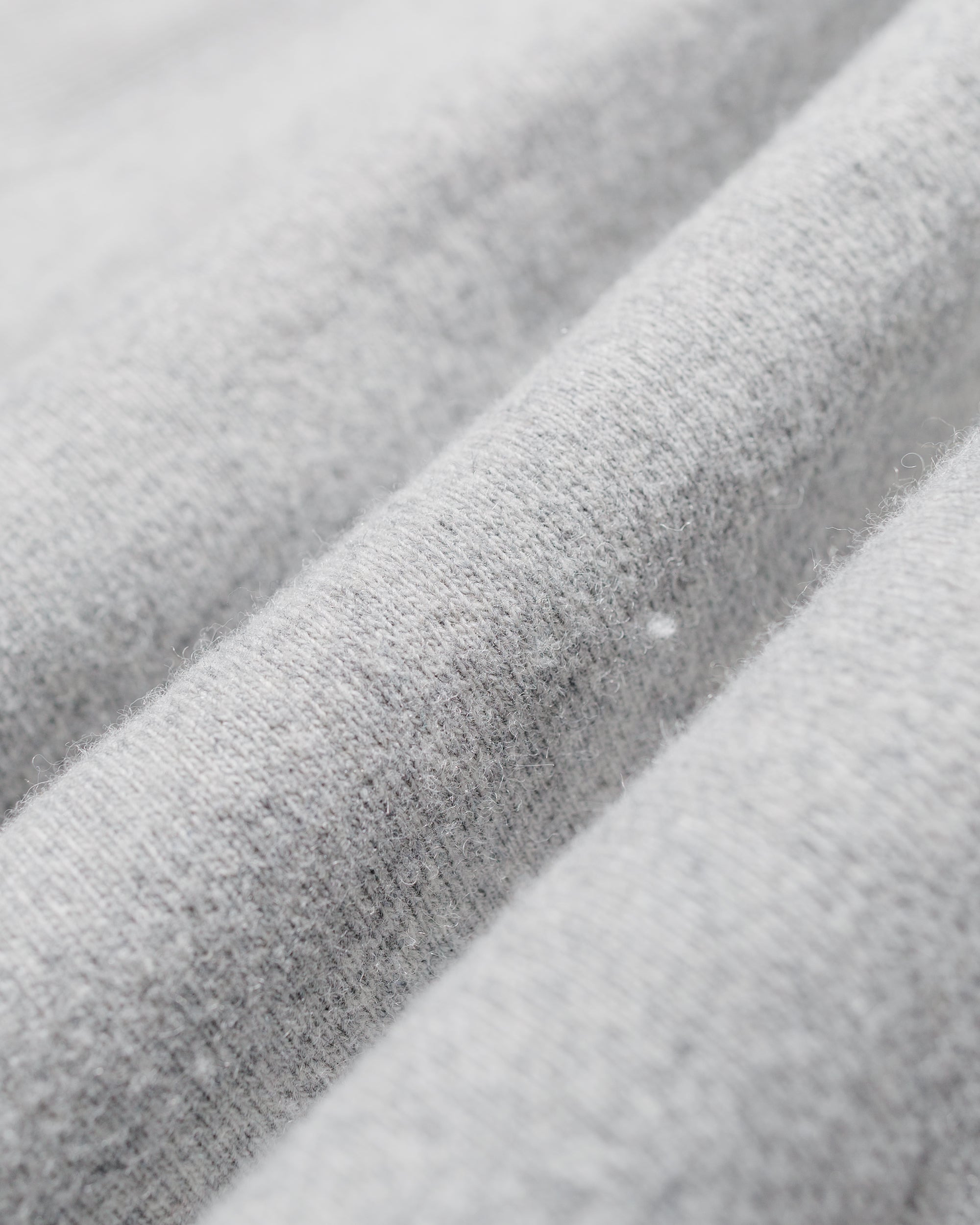 Ketel Relaxed Cotton Wool Half Zip Sweatshirt Grey Melange - 6