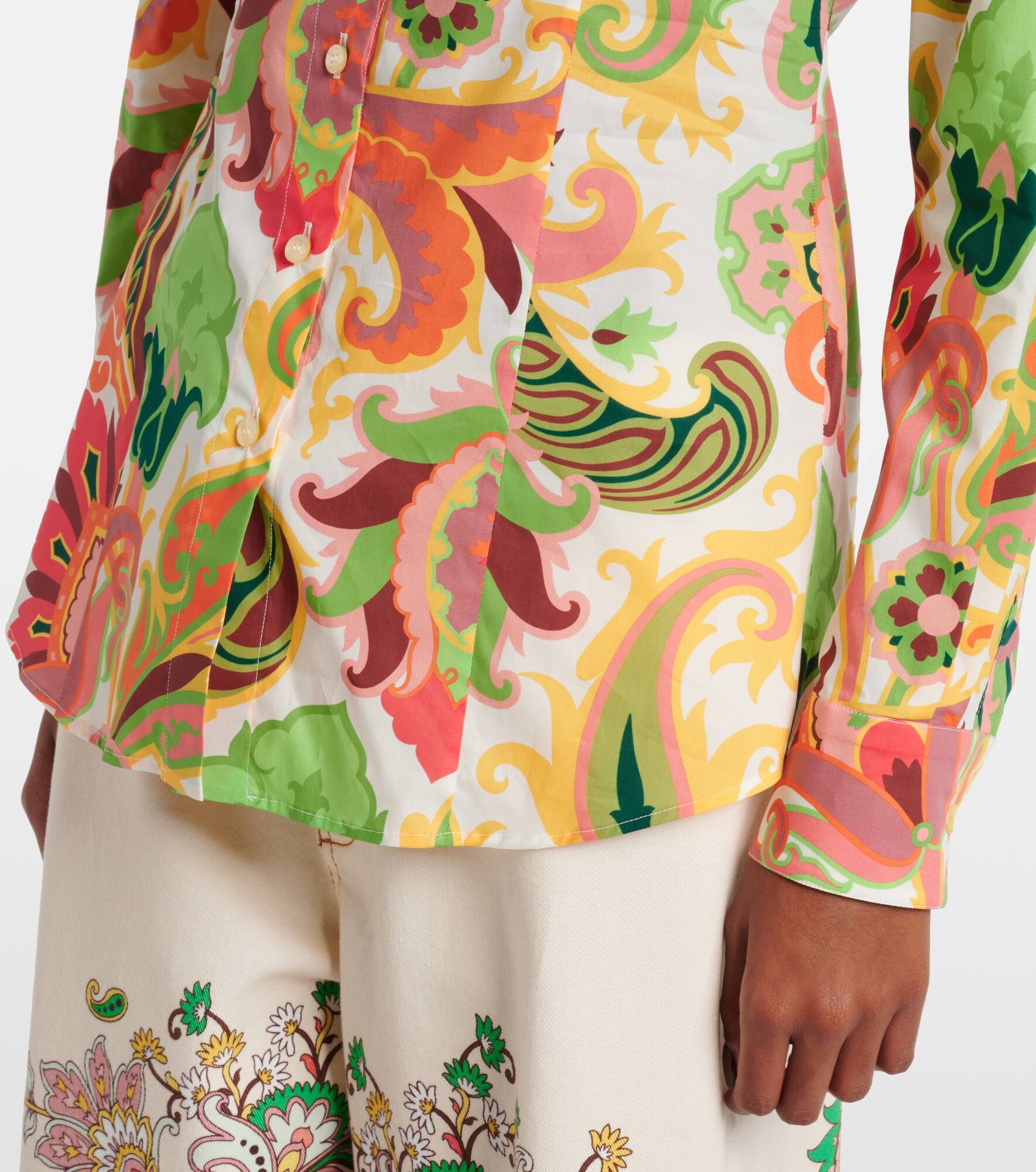 Paisley cotton-blend poplin shirt - 5
